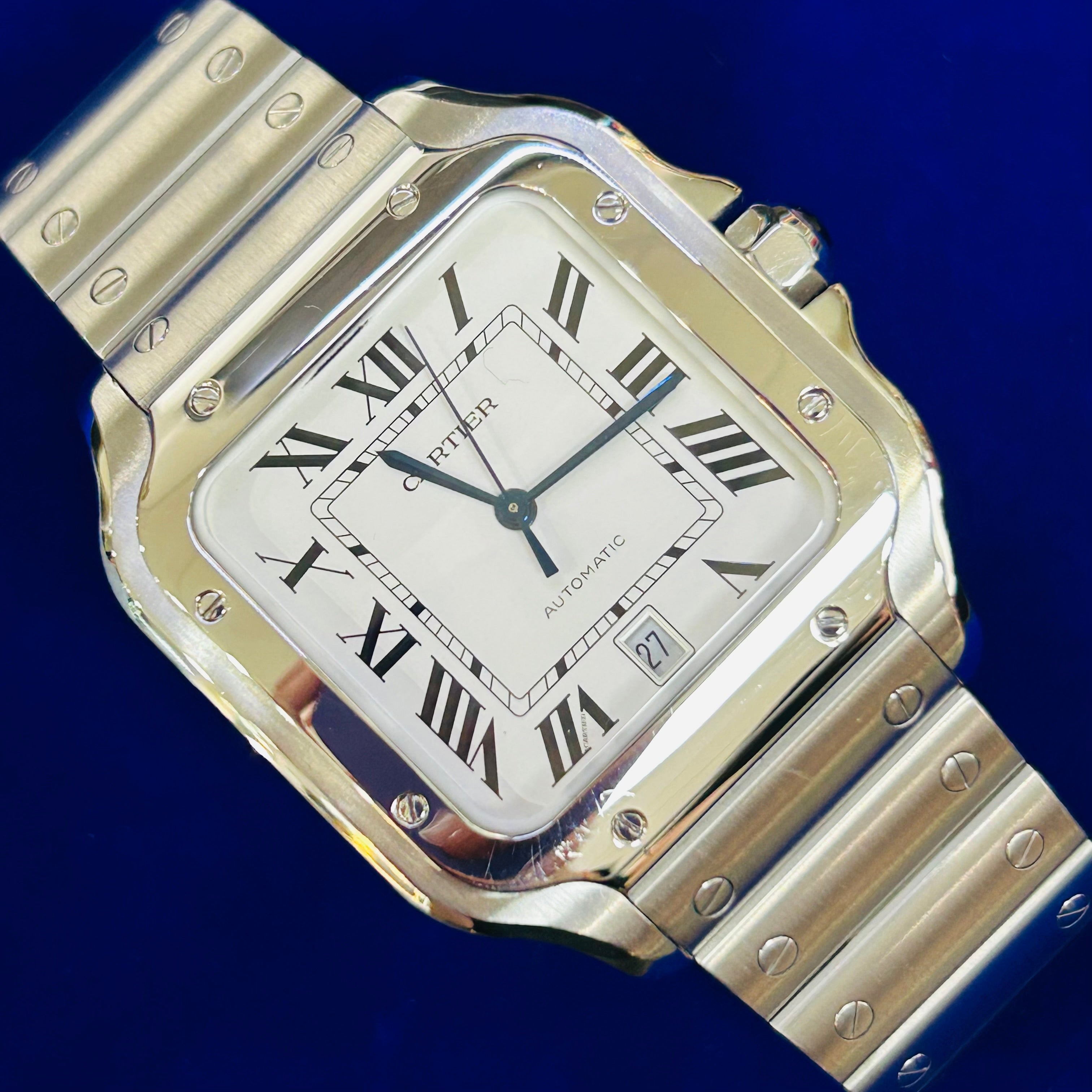 Cartier Large Santos White Men's Watch - 477236CX