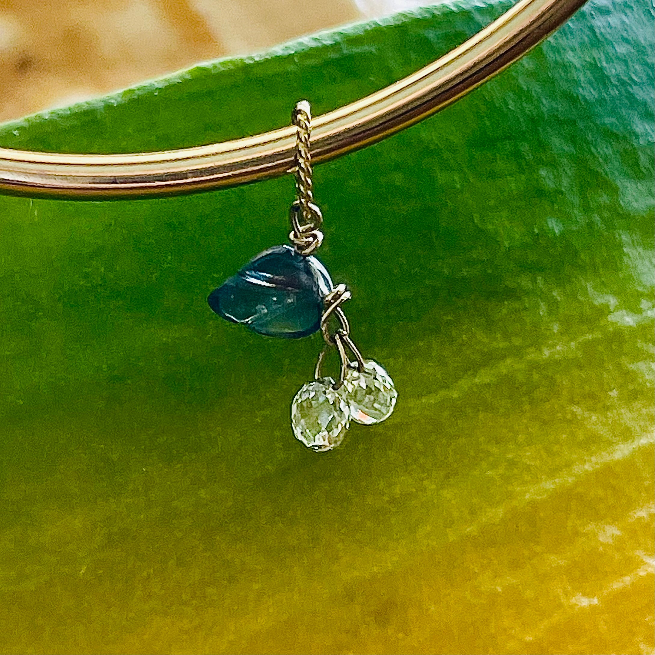 Ceris Diamond 14K Yellow Gold Charm Pendant