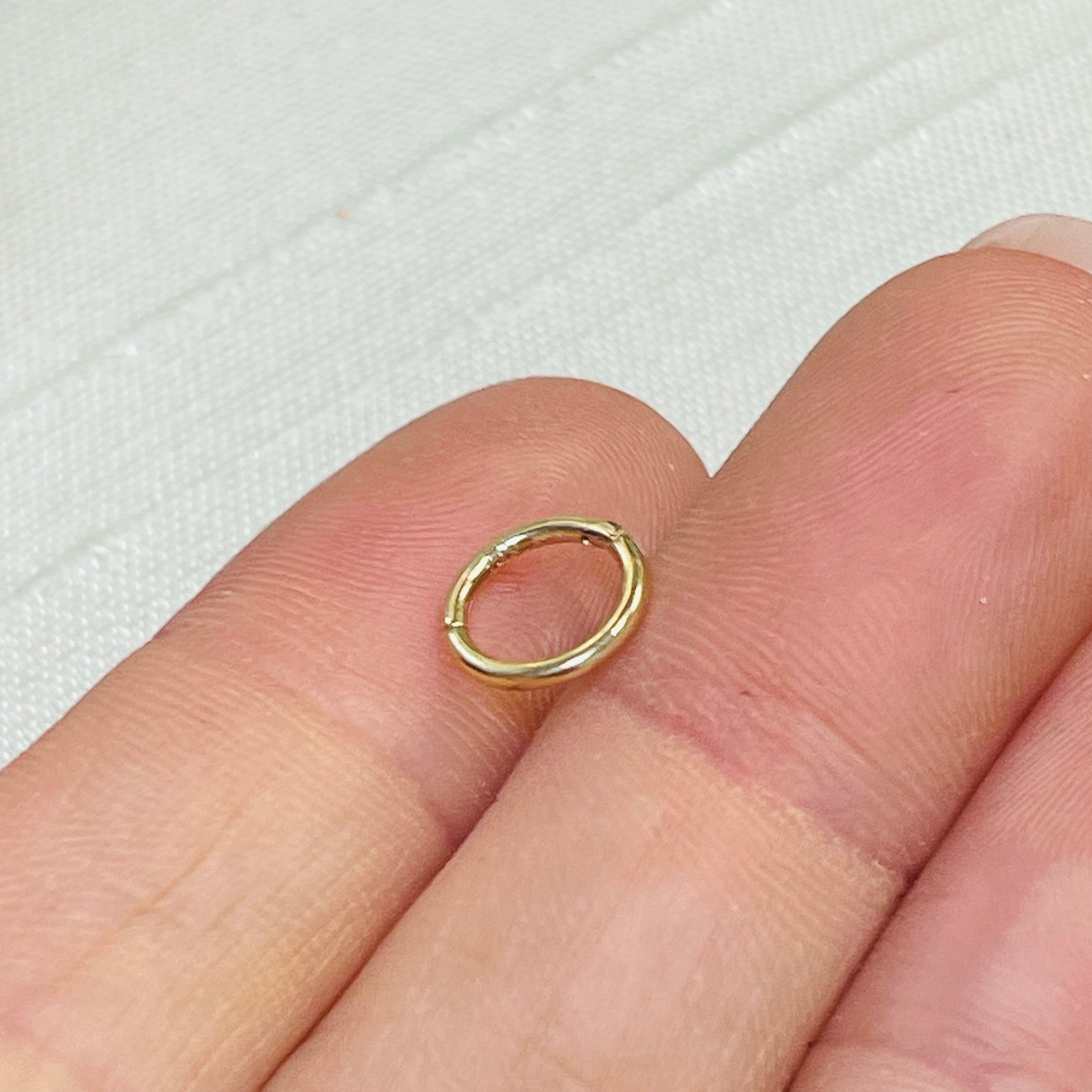 Solid 14K Gold Round 8mm 1mm Thick Connector Clasp