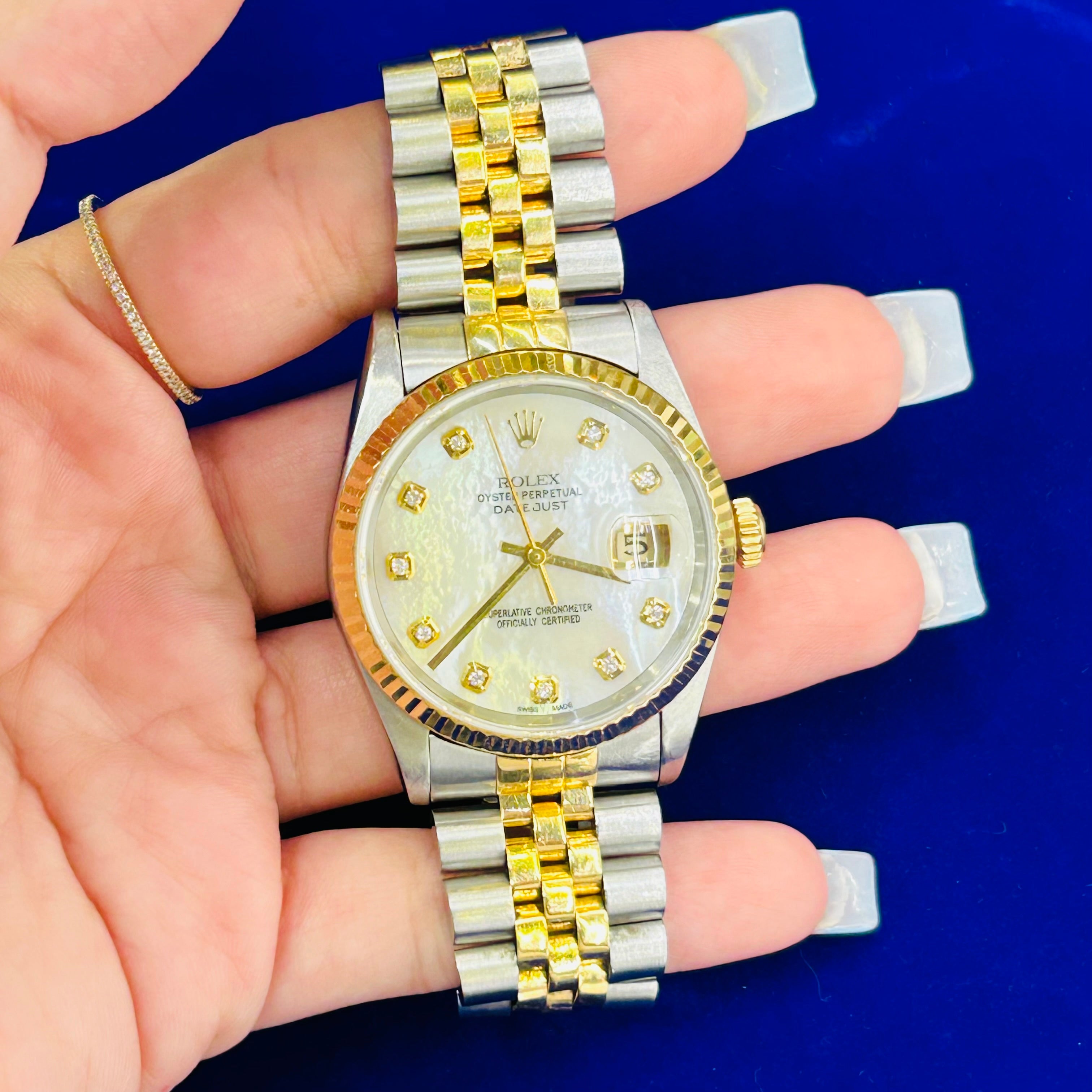 Stainless Steel & 18K Yellow Gold 36MM Oyster Perpetual Date Rolex Watch