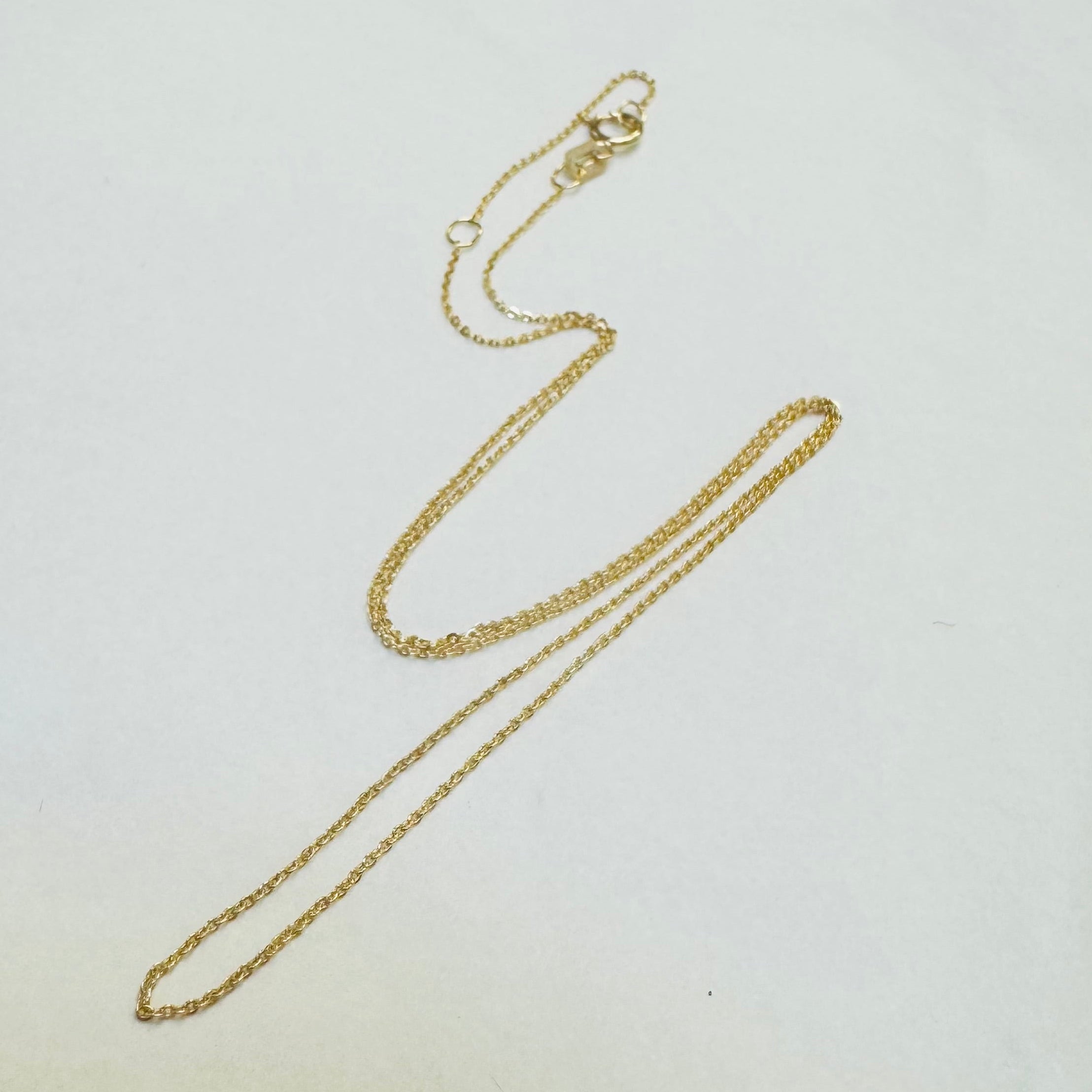 16-18” Solid 14K Yellow Gold Basic Cable Chain