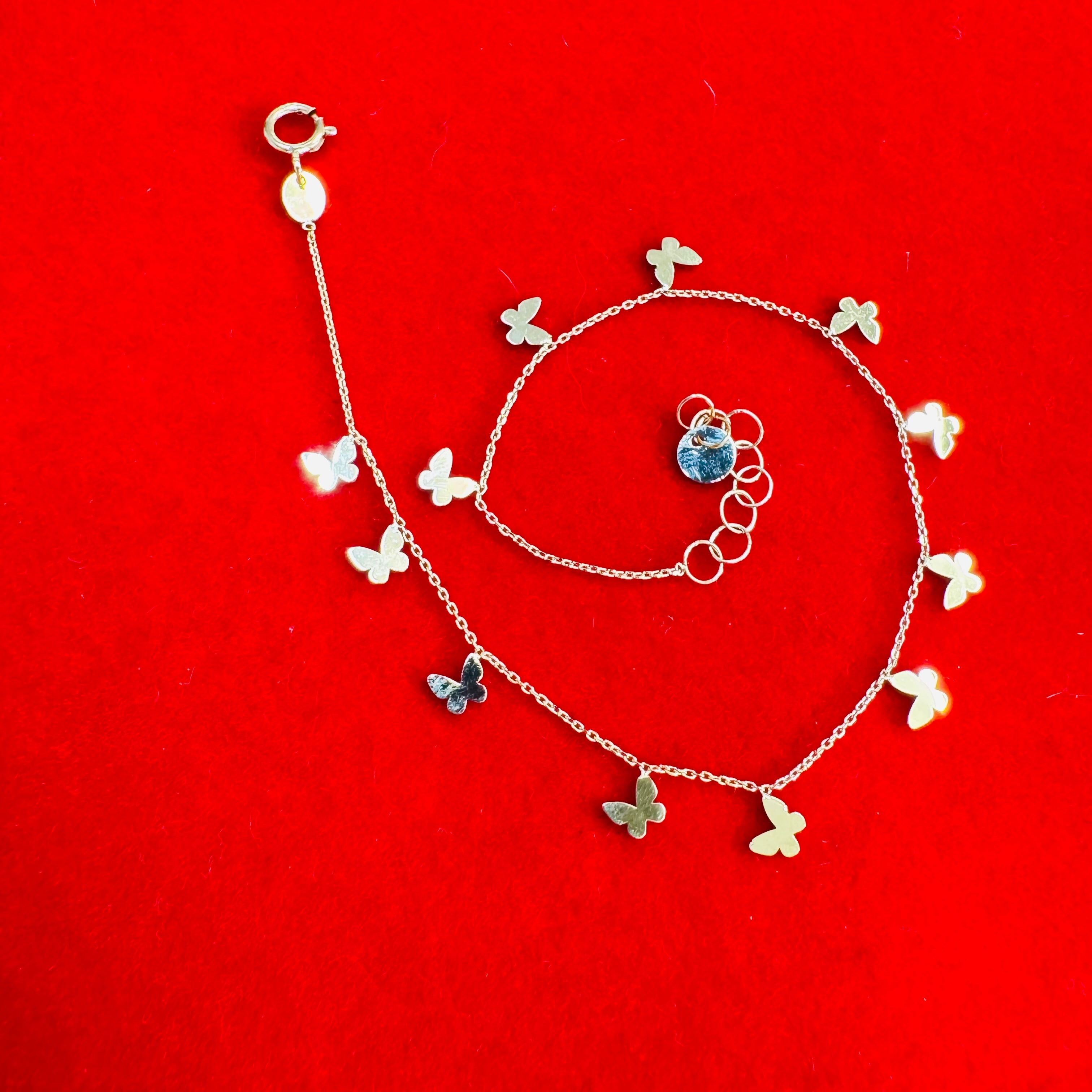 14K Yellow Gold Butterfly Bracelet