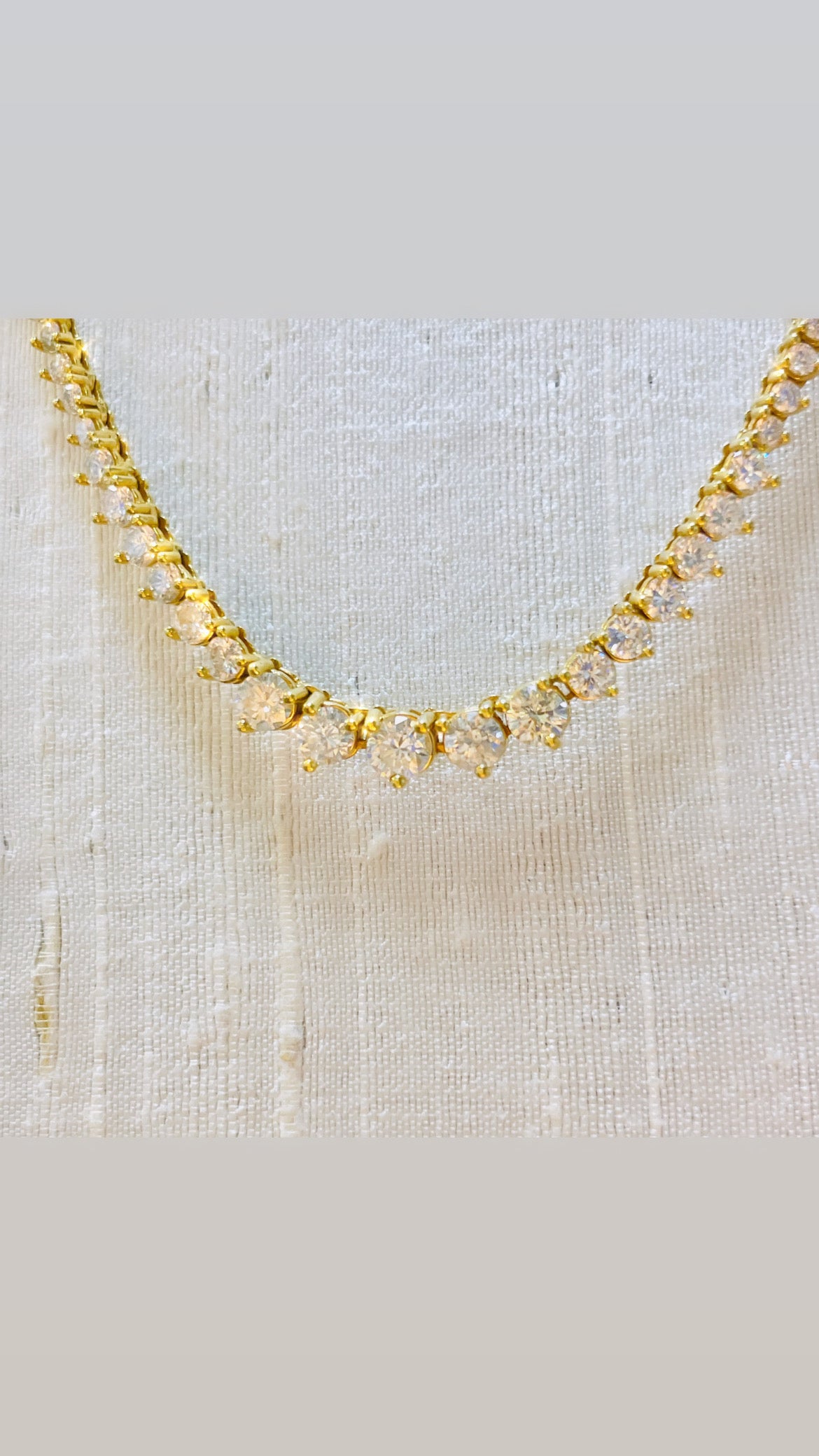 4.86CTW  Diamond Rivera Tennis Necklace 18K Yellow Gold