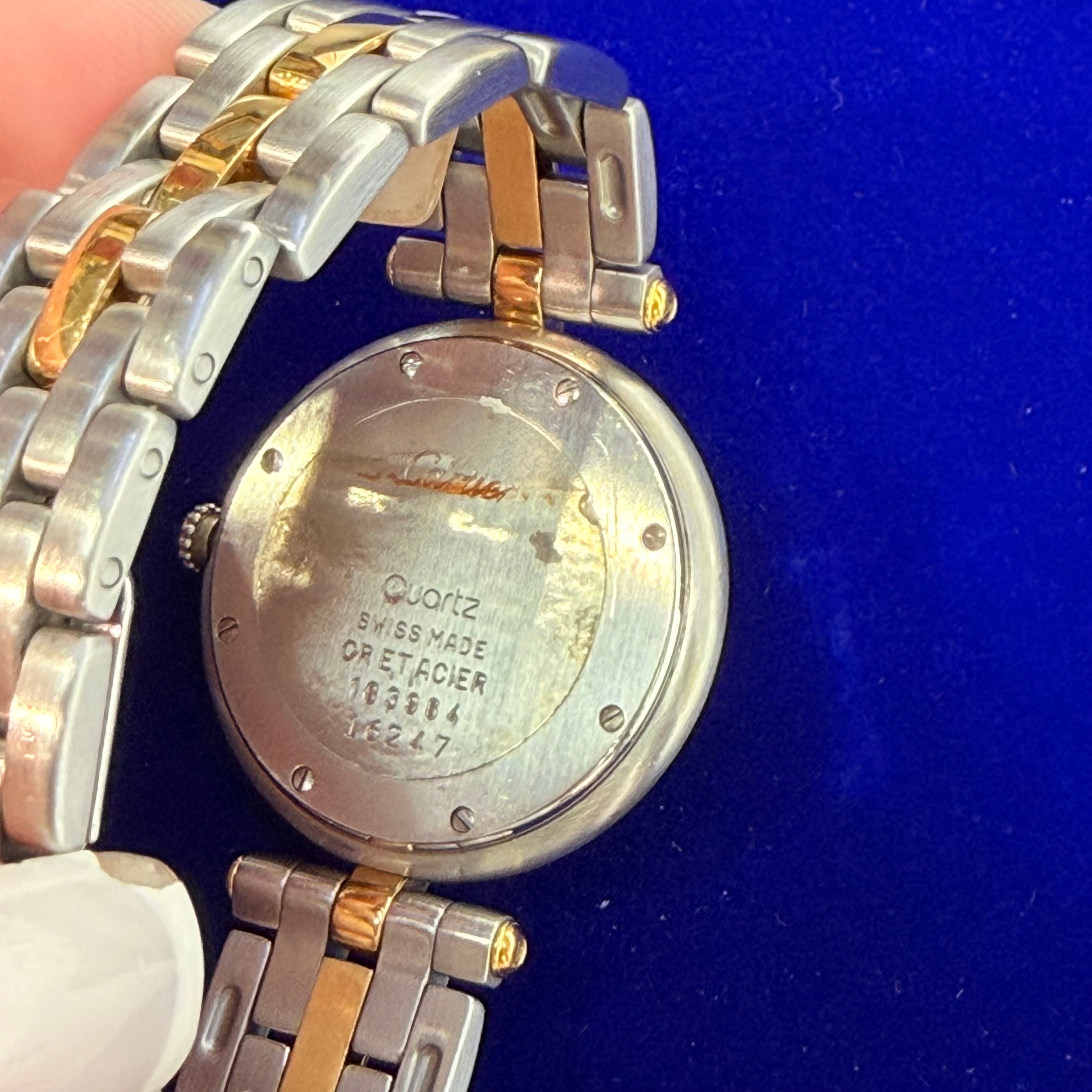 Cartier Vendome 30mm Two-Tone Quartz Watch Circa 1990' 6.25"