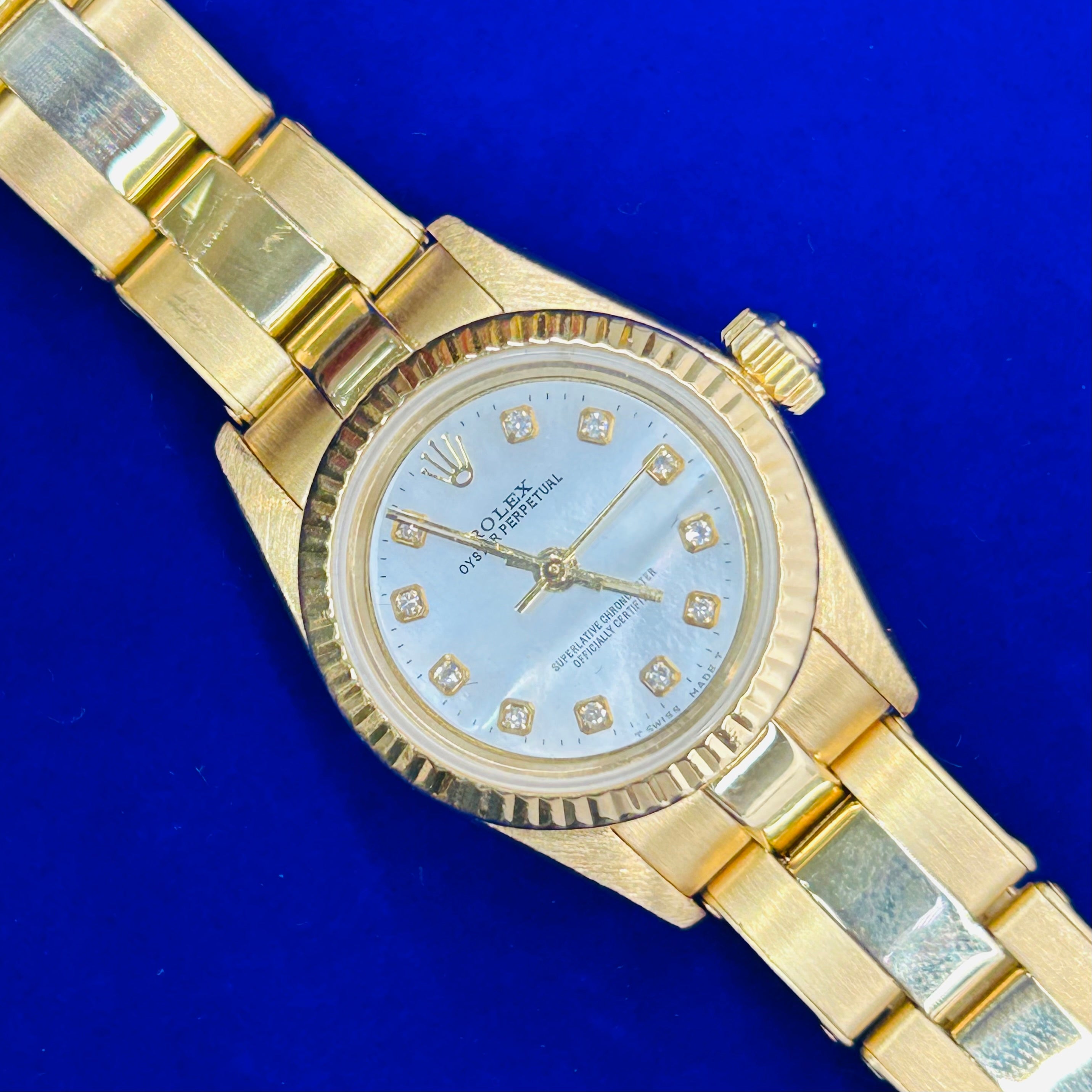Vintage 18K Gold 26MM Oyster Perpetual Rolex Watch