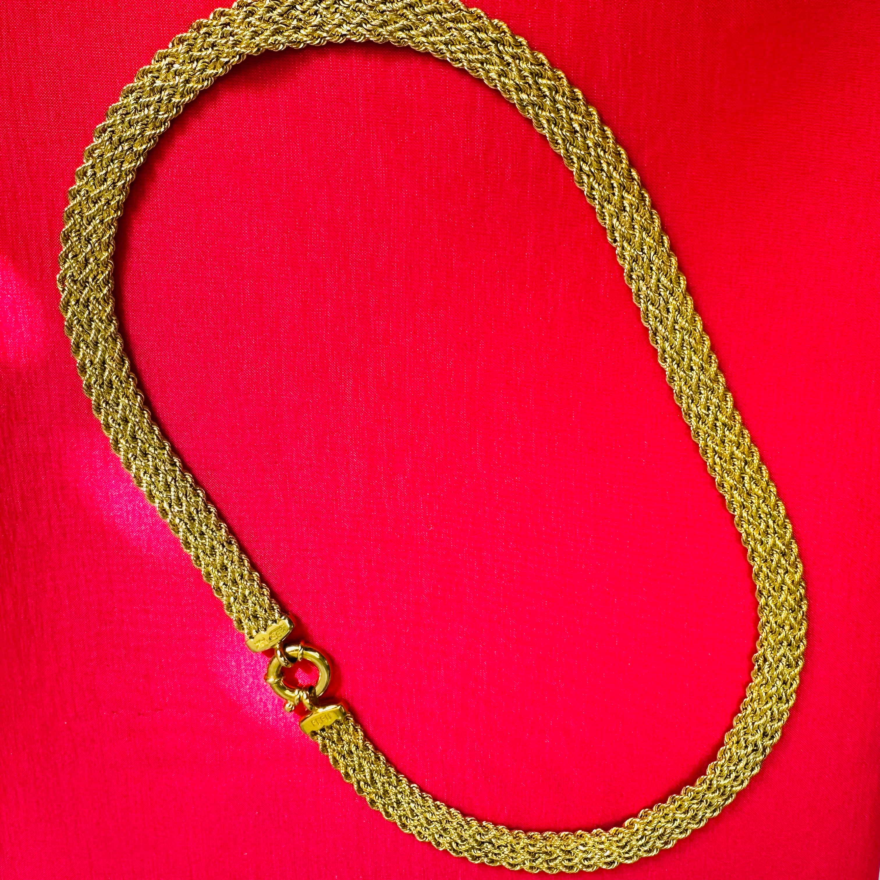 18” 14K Fine Italian Woven Necklace