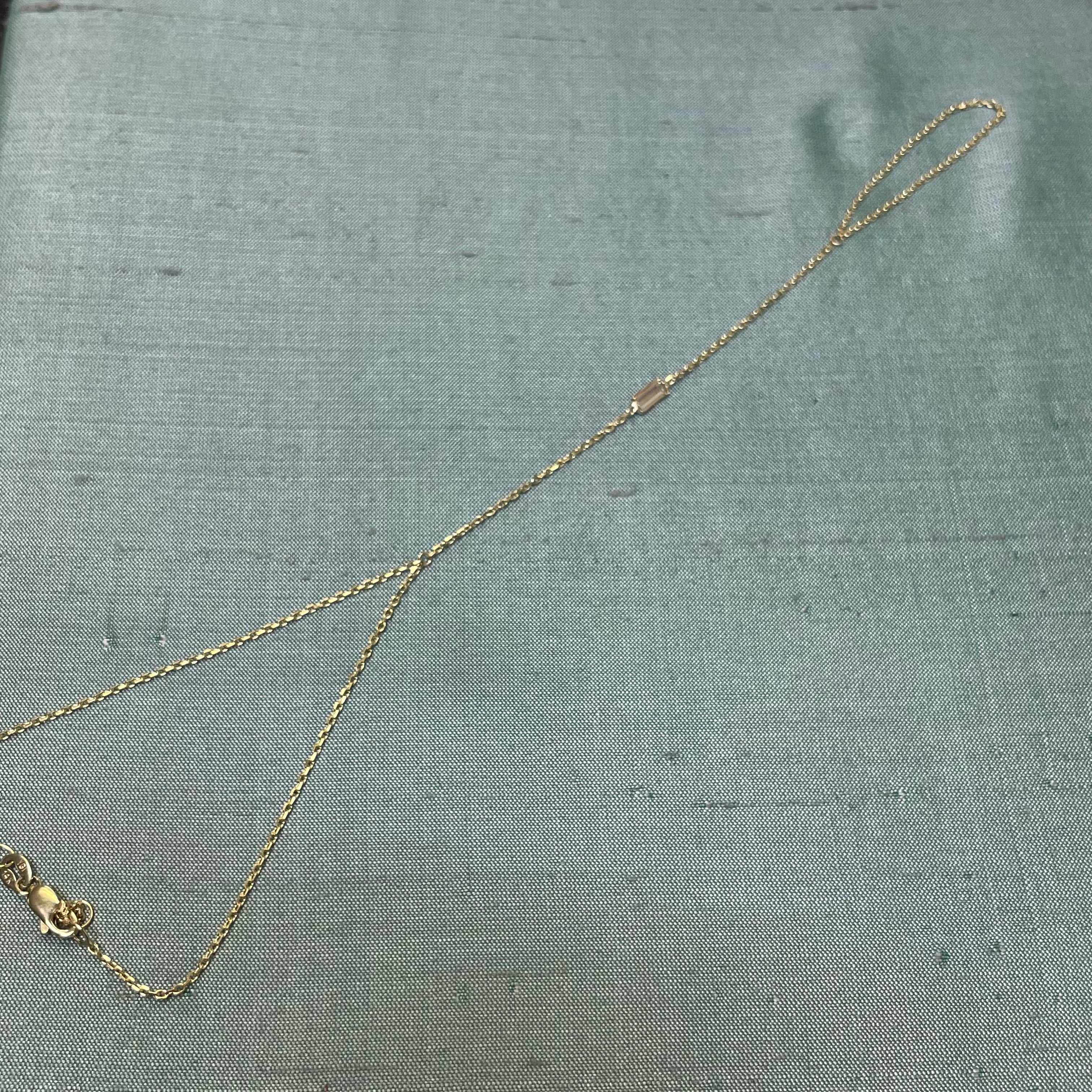 Long Baguette Diamond Solid 14K Yellow Gold Handchain Bracelet