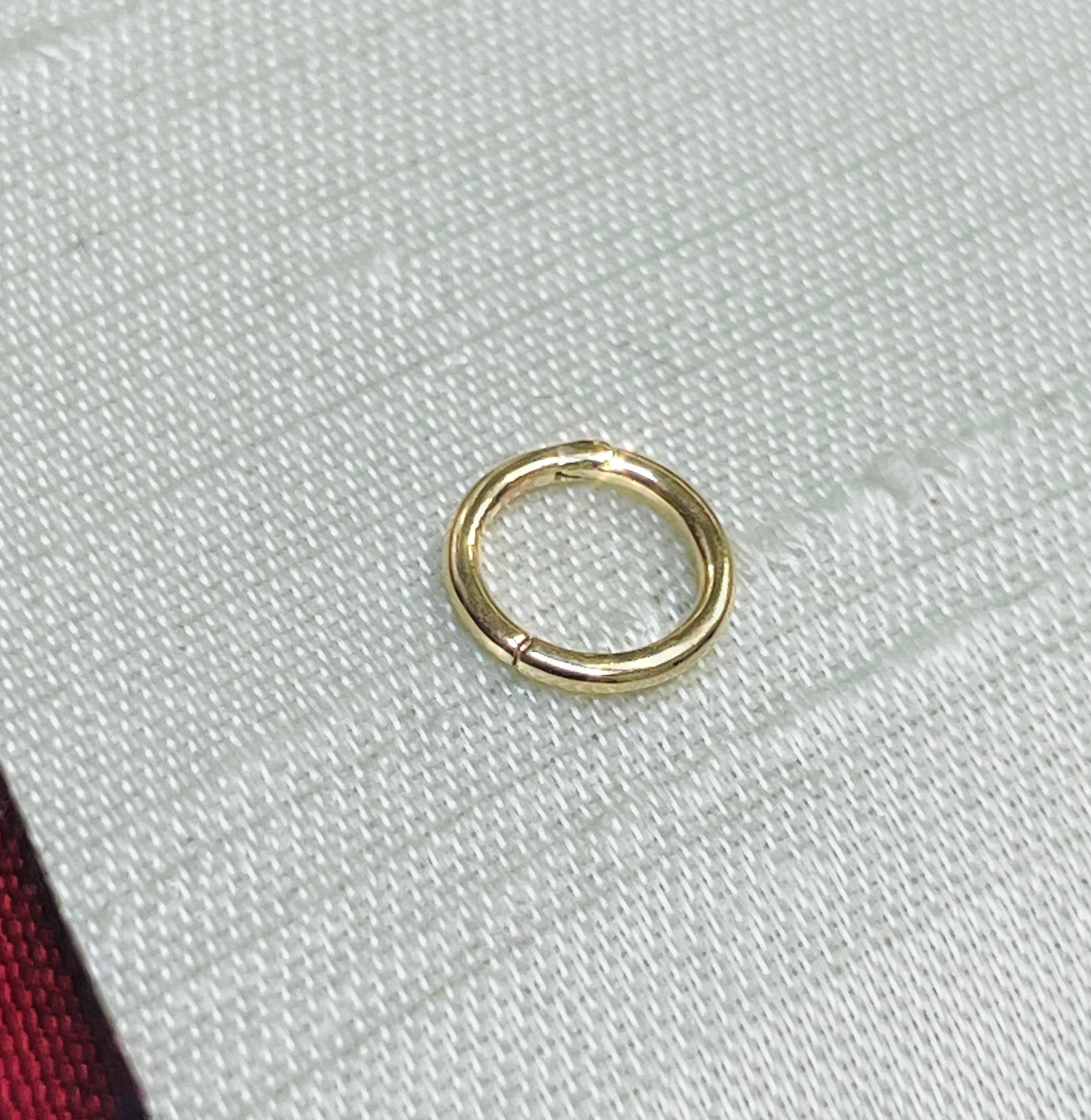 Solid 14K Gold Round 8mm 1mm Thick Connector Clasp