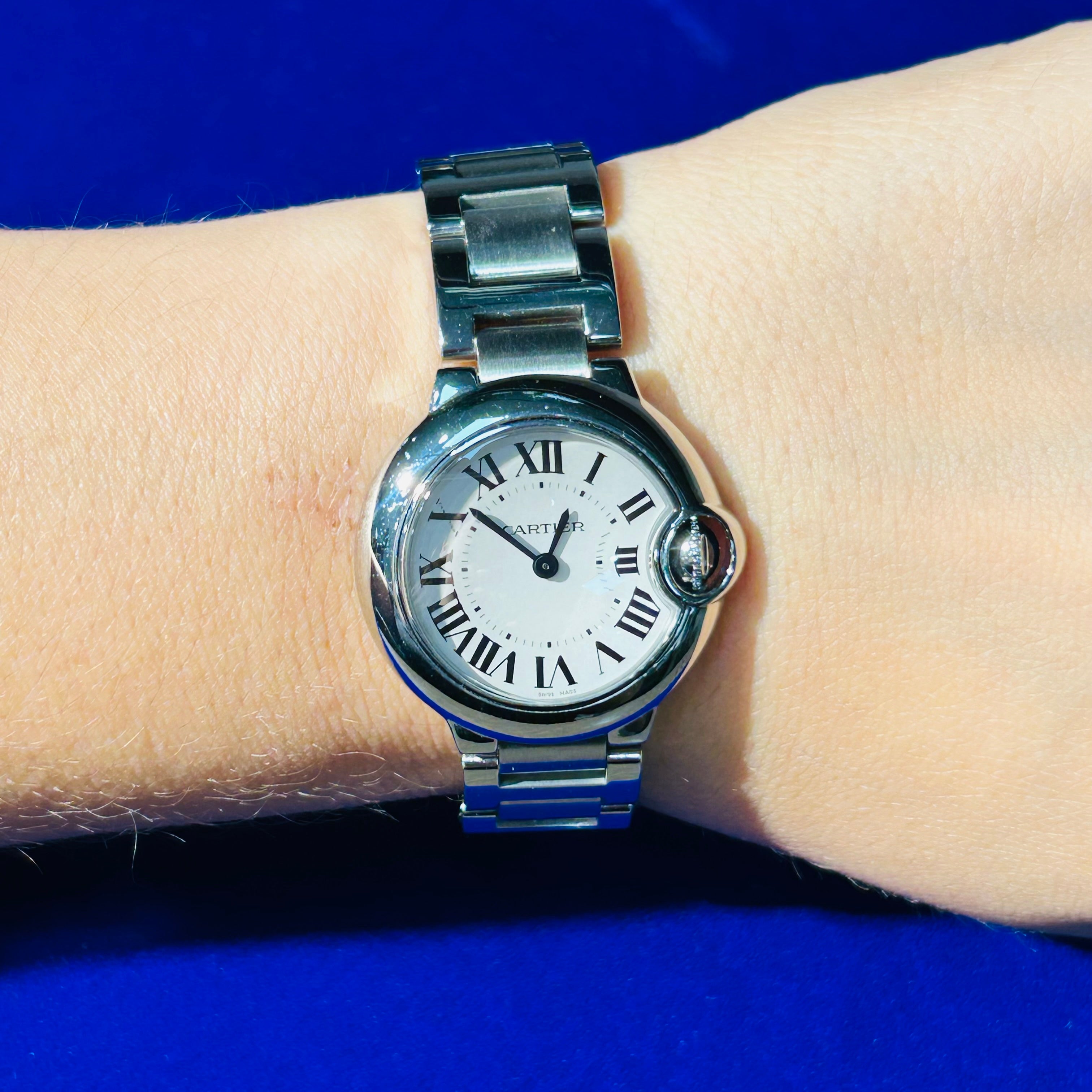 Cartier Ballon Bleu 28MM Stainless Steel Quartz 6.5"
