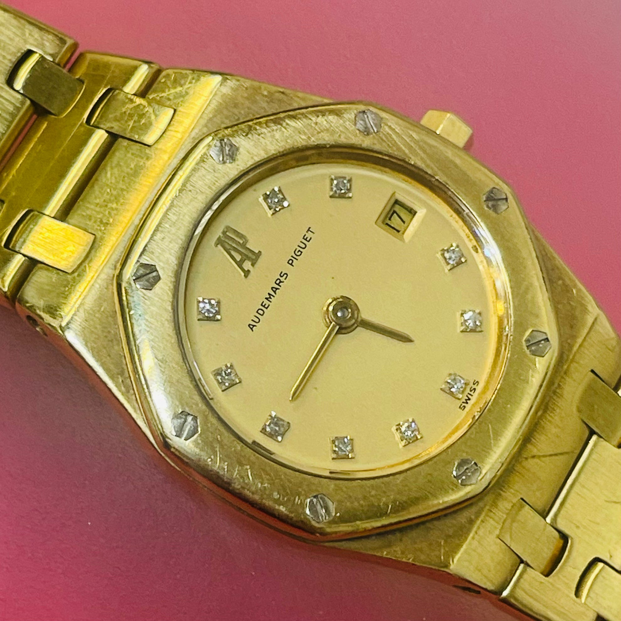 24mm Audemars Piguet Solid 18K Yellow Gold Ladies Wristwach AP
