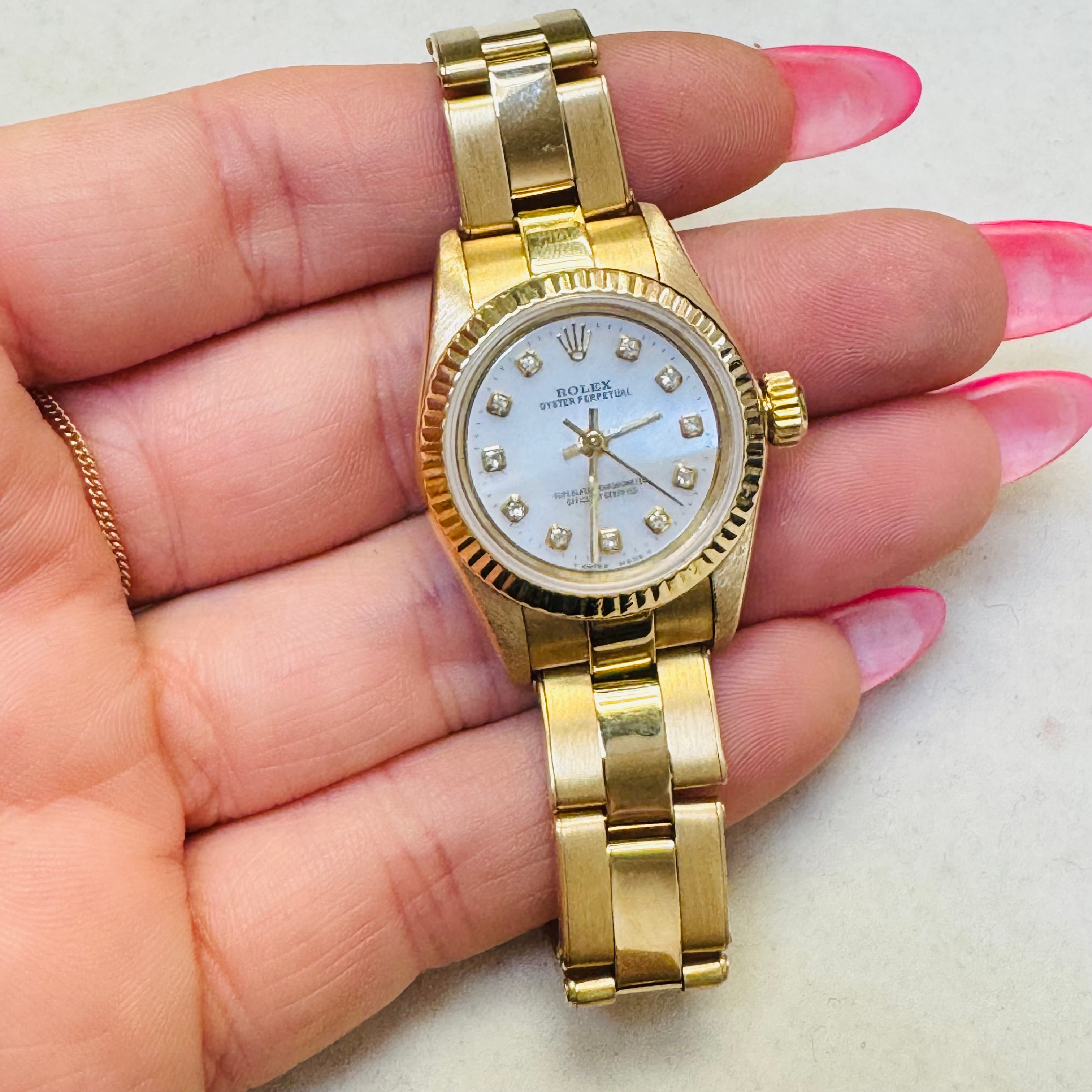 26MM 18K Yellow Gold Rolex Oyster Perpetual 1995