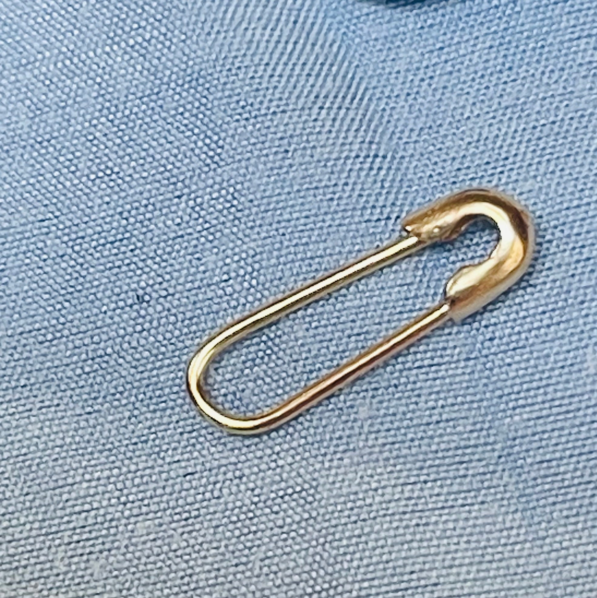 Solid 14K Gold Mini Safety Pin Clasp Connecter