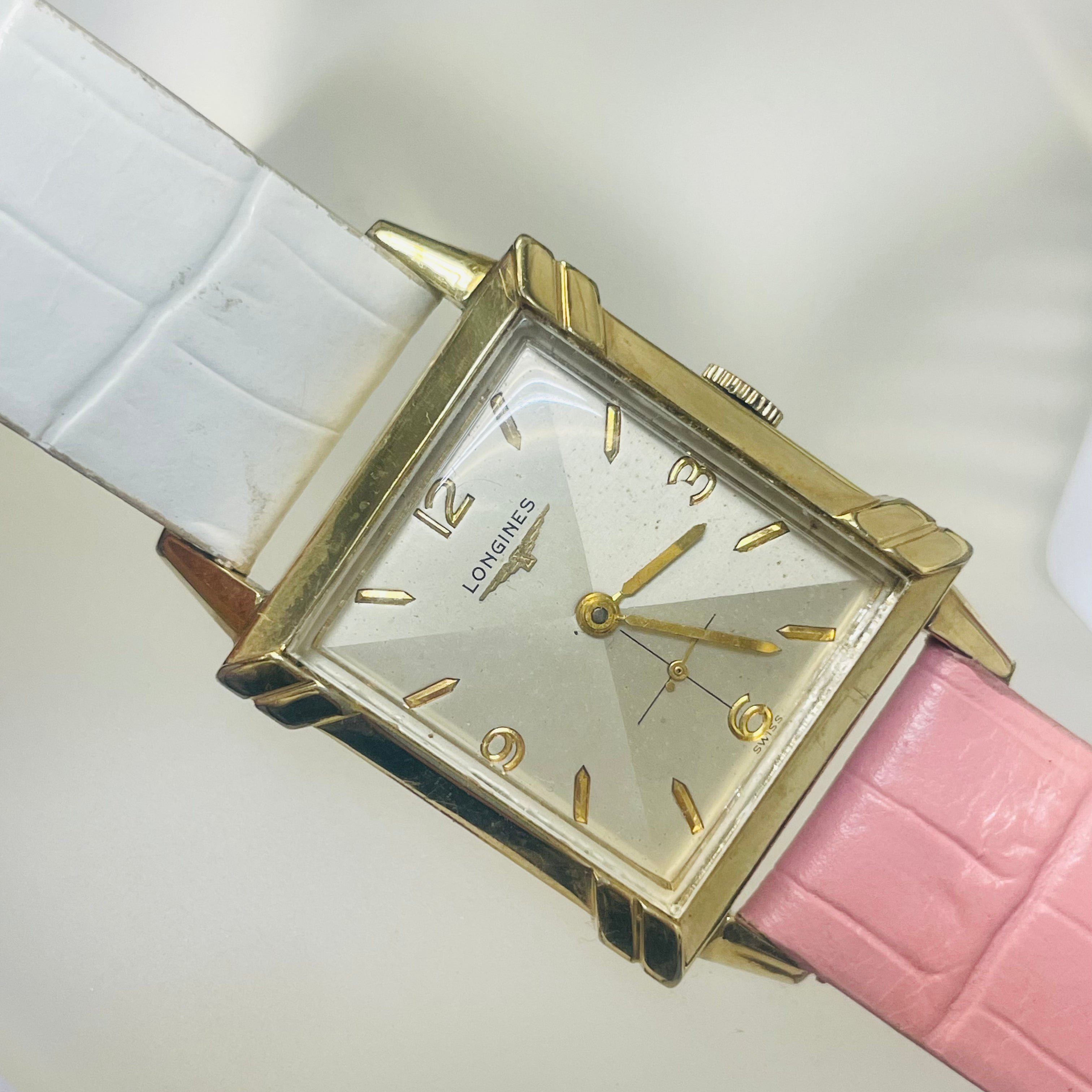 26mm Vintage Longines Gold Filled Tank Wrist Watch