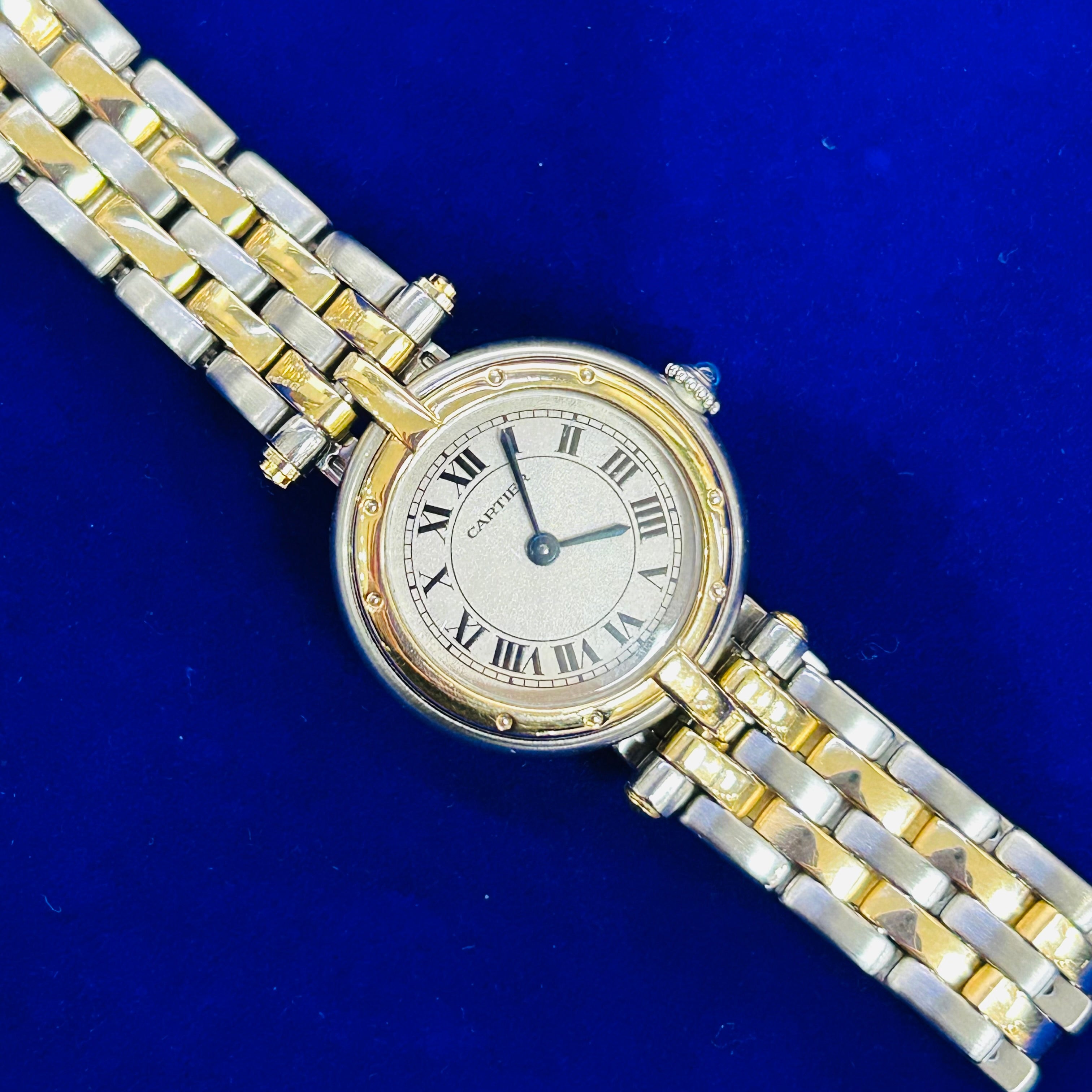 Cartier Vendome Small Two-Tone Quartz Watch (Two Row Gold ) 6.75”