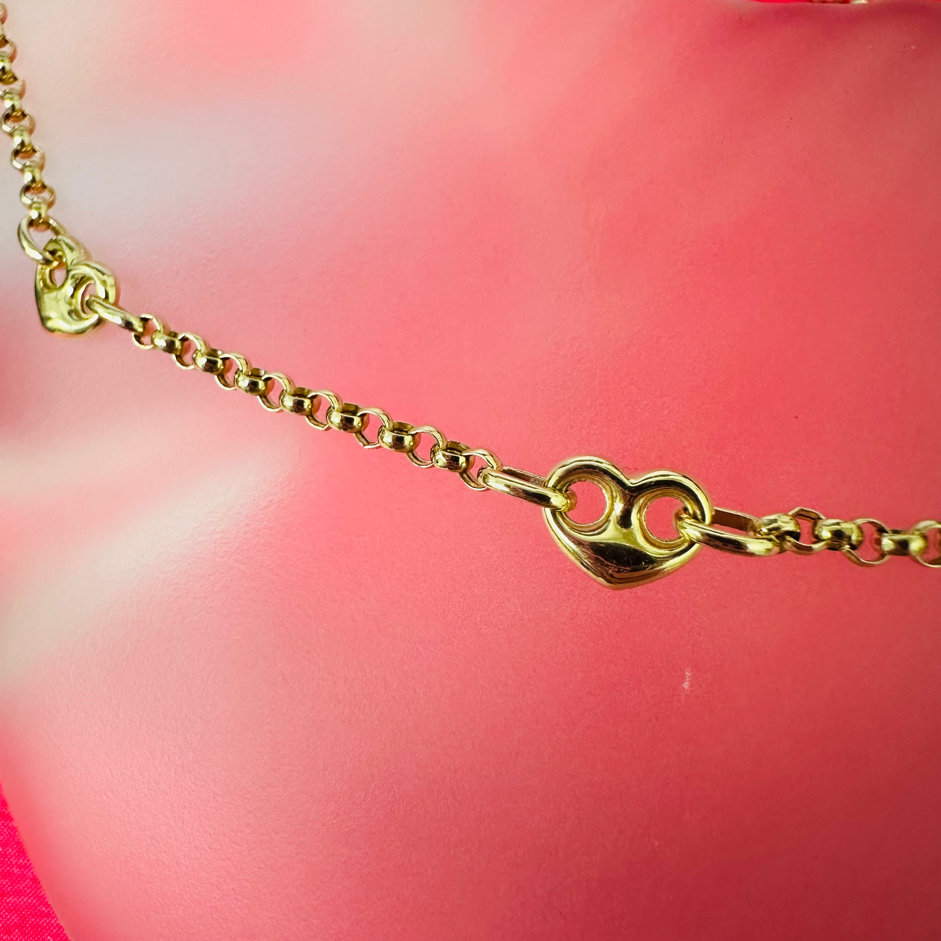 14K Yellow Gold Rolo With Gucci Chain Necklace 18”