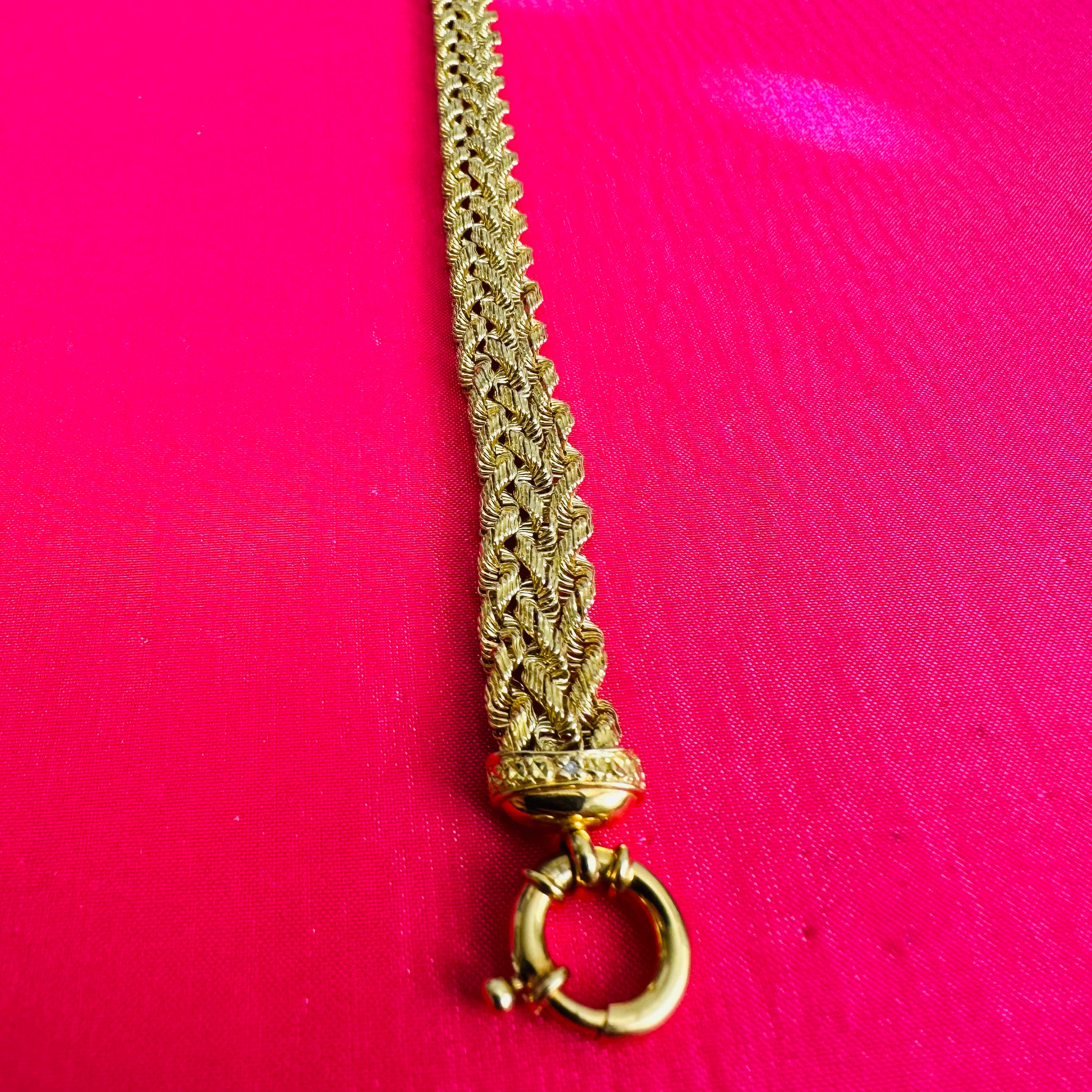 8.5” 14K Fine Italian Woven Bracelet