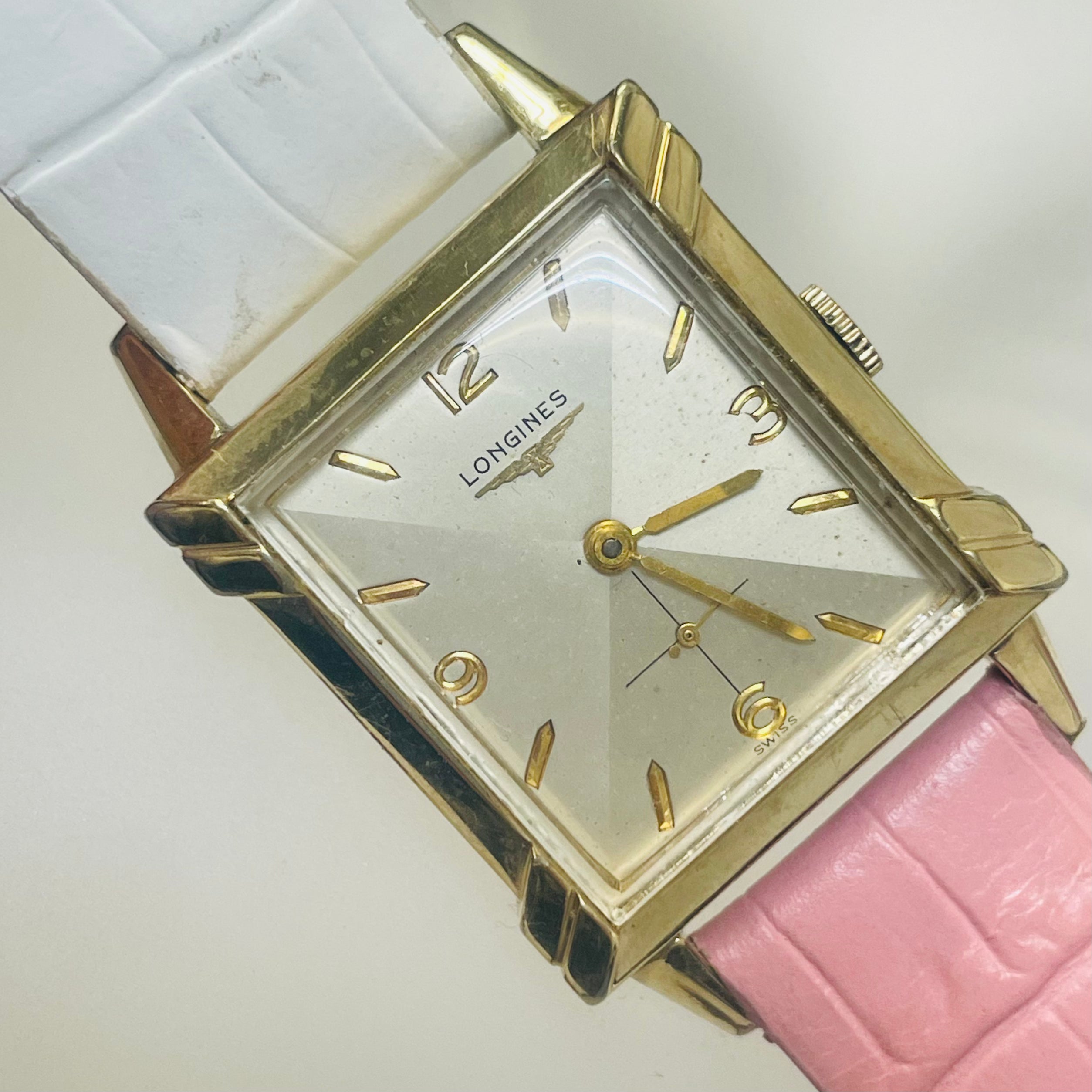 26mm Vintage Longines Gold Filled Tank Wrist Watch