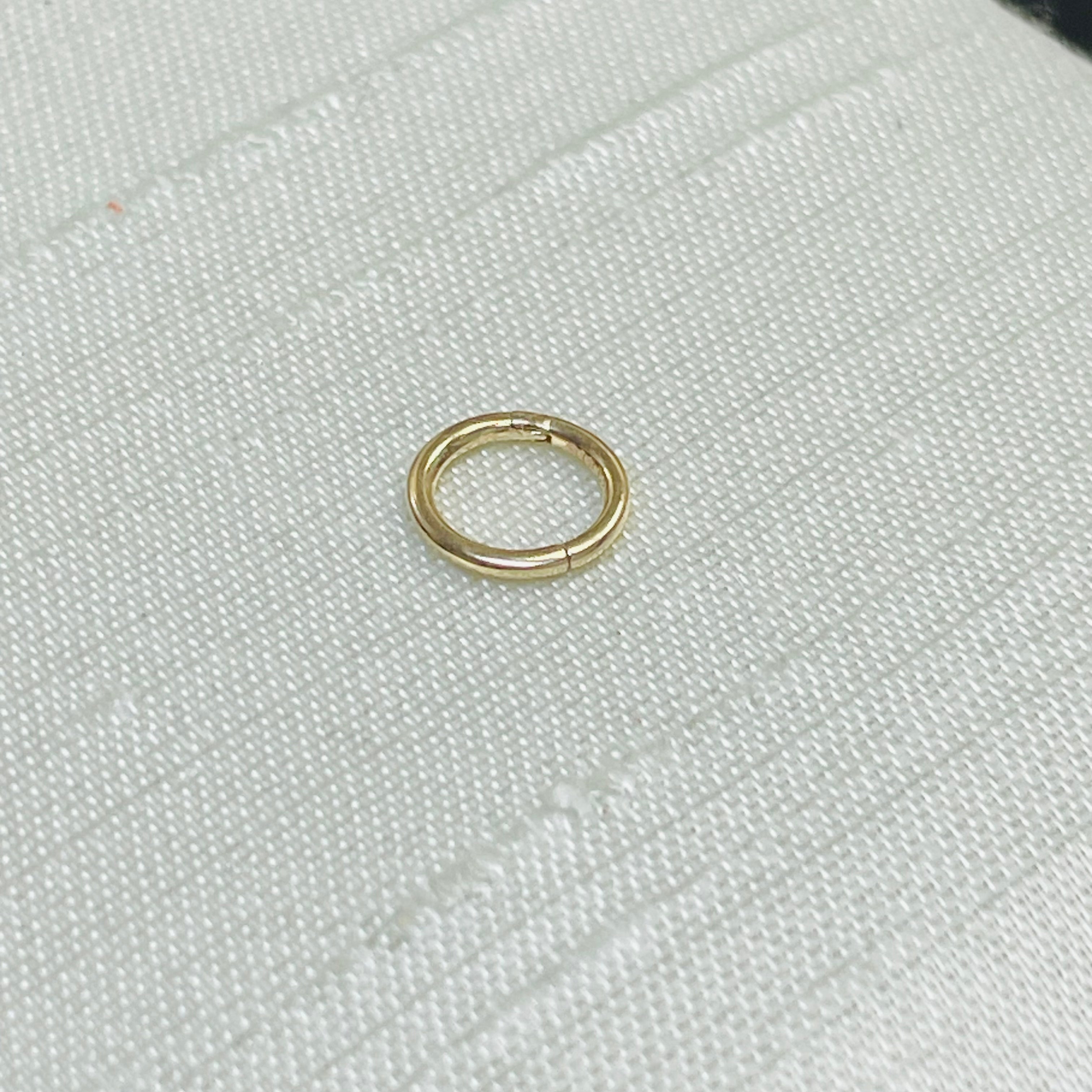 Solid 14K Gold Round 8mm 1mm Thick Connector Clasp