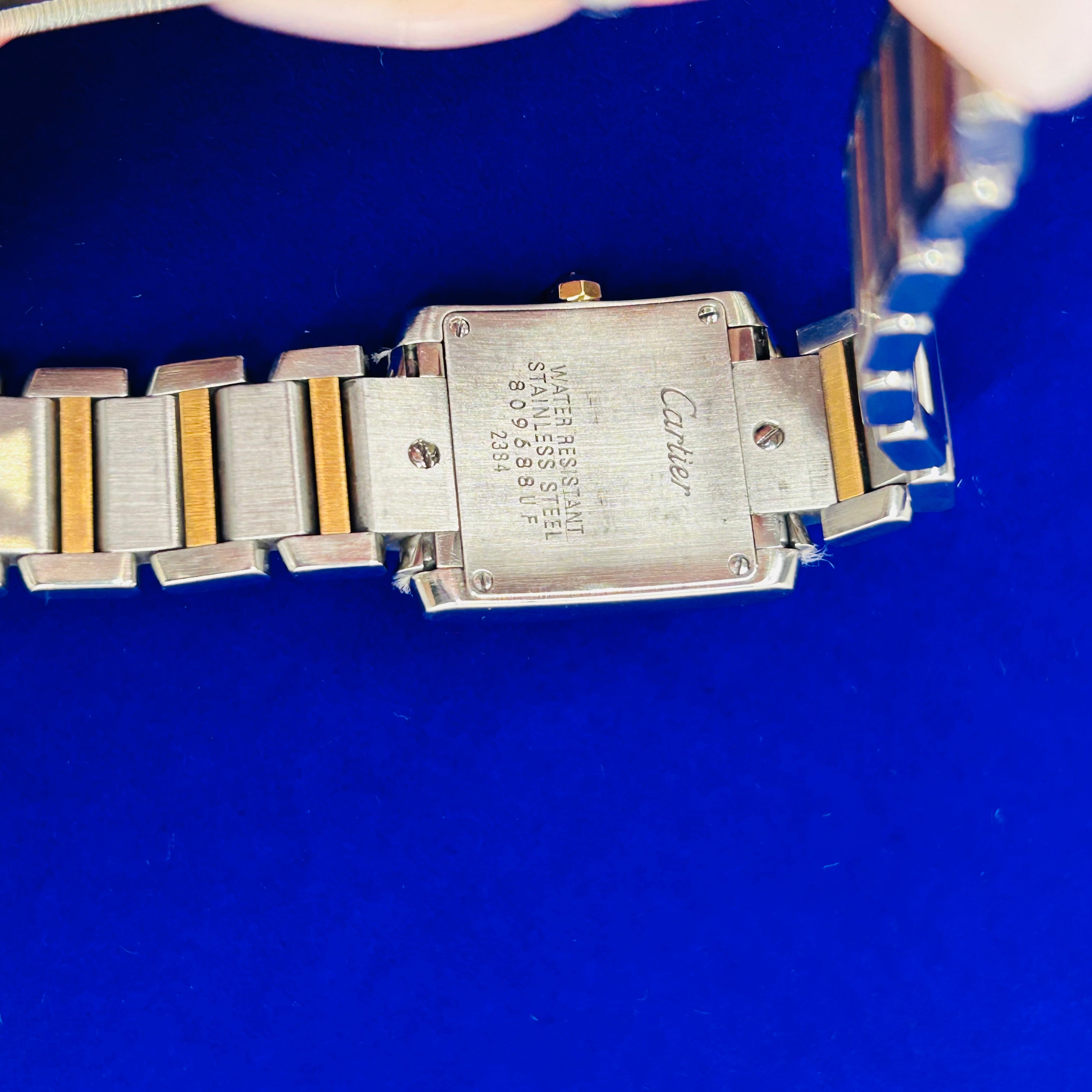 Cartier 18K Yellow Gold & Stainless Steel Tank Francaise Automatic Wrist Watch