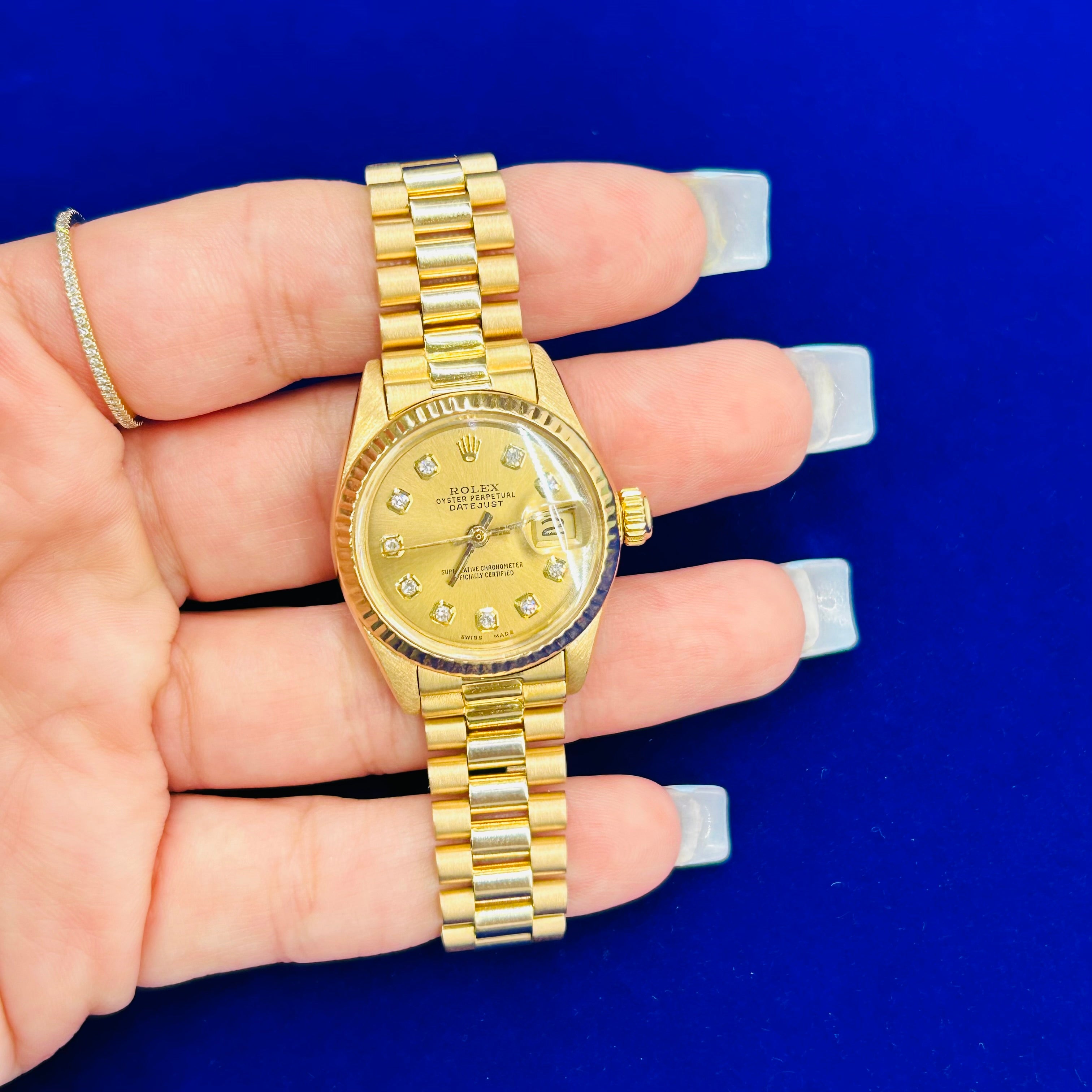 Vintage 18K Yellow Gold 26MM Oyster Jubilee Perpetual Datejust Rolex Watch