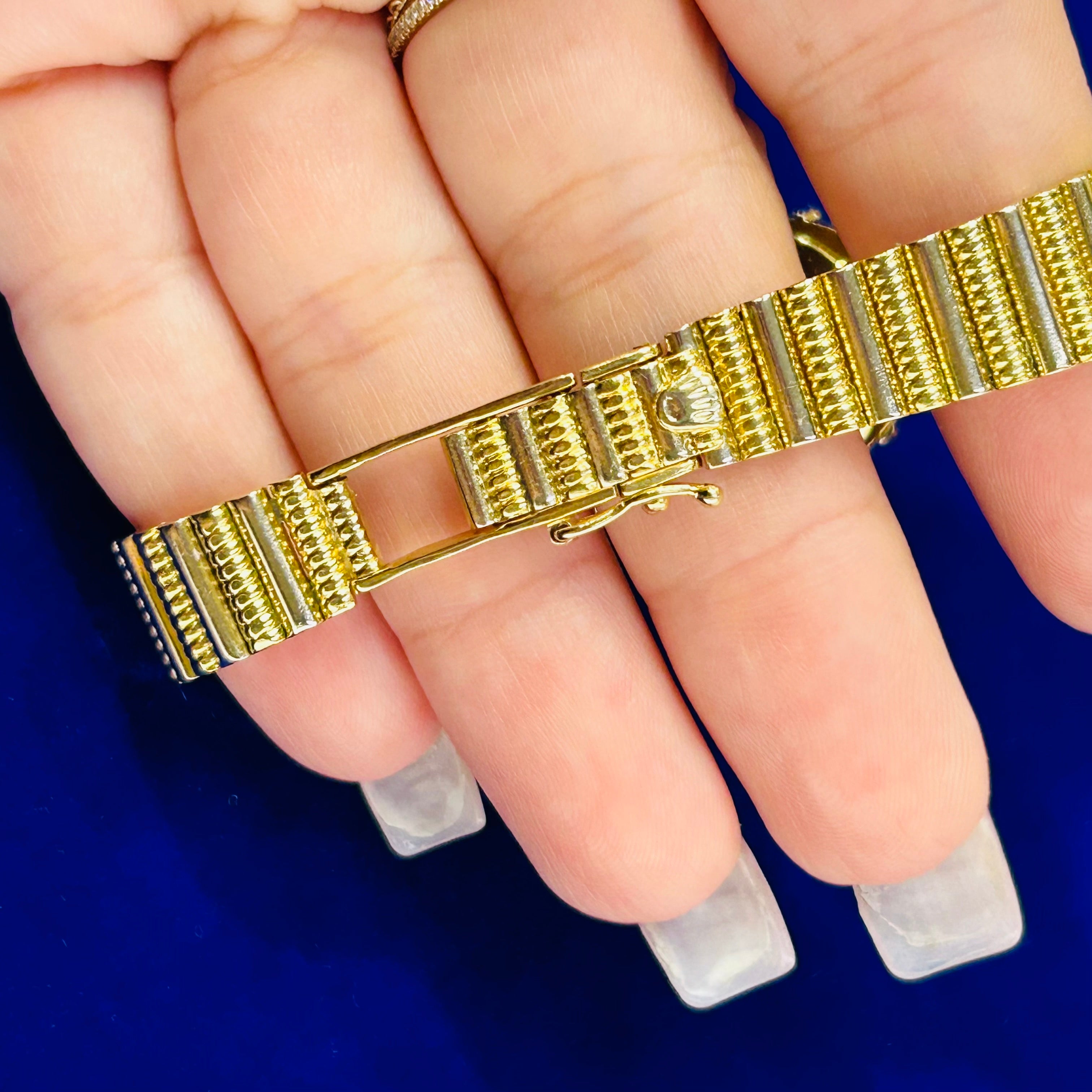 Vintage 18K Yellow Gold 26MM Fancy Lady's Diamond Rolex Watch