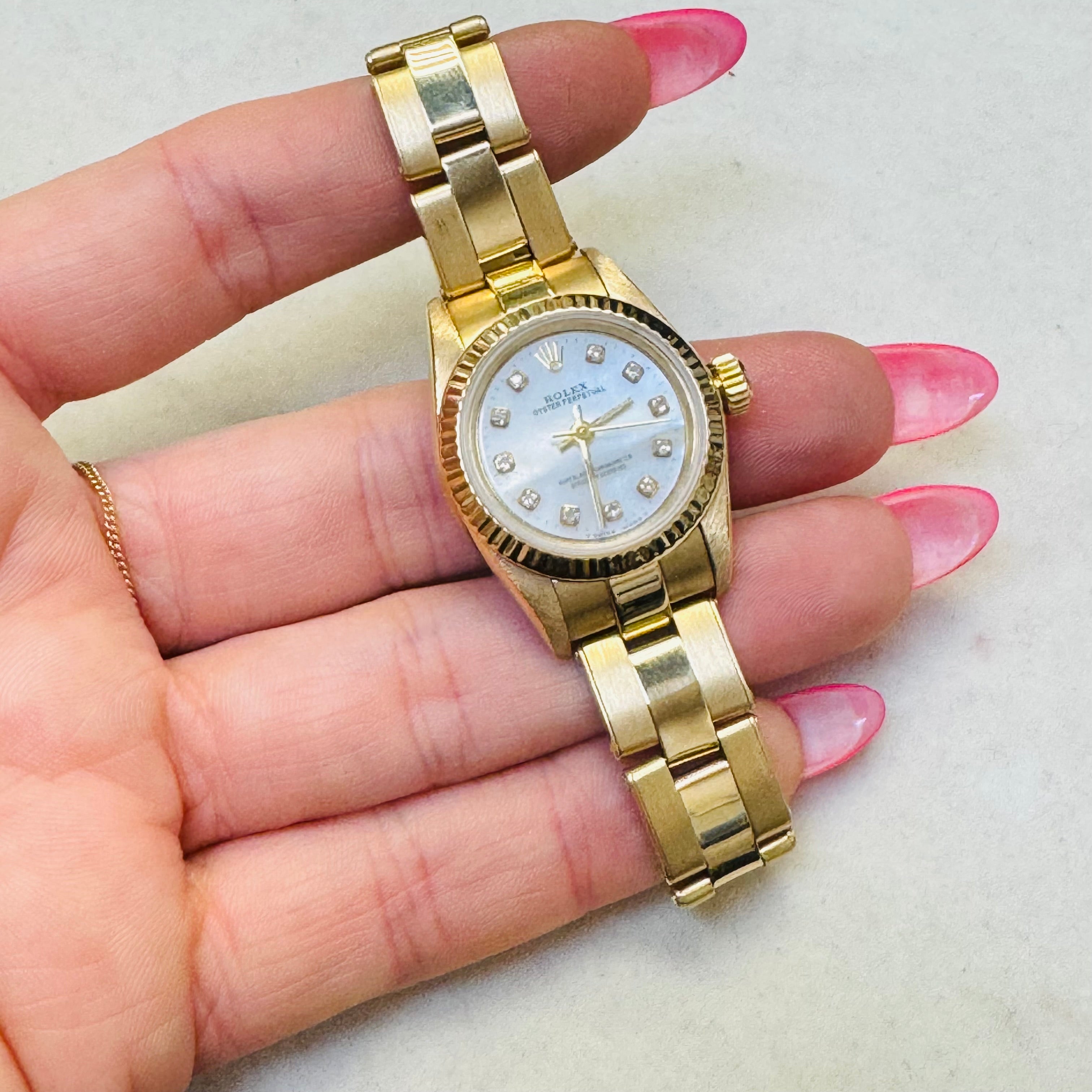 26MM 18K Yellow Gold Rolex Oyster Perpetual 1995