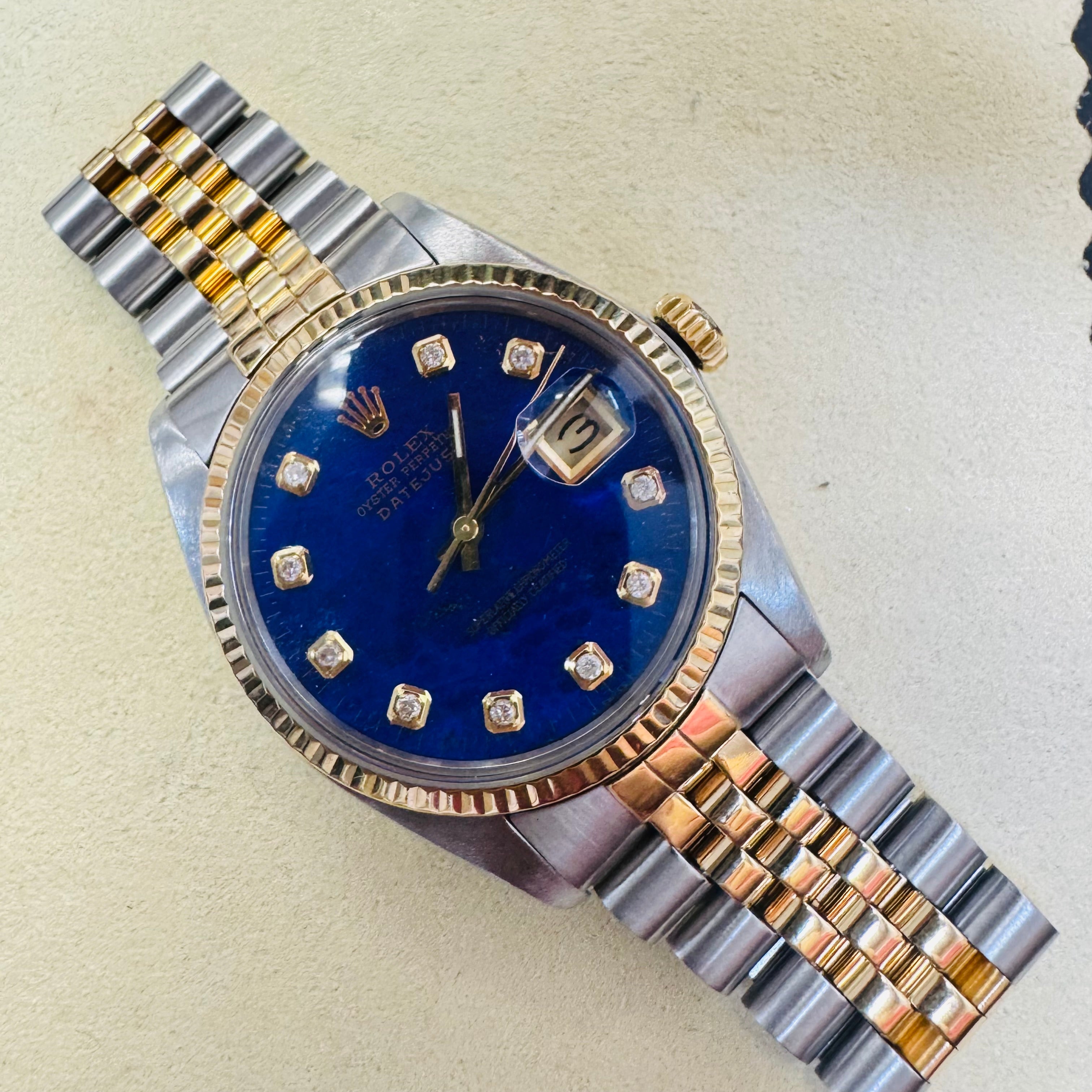 36MM Date Just Two Tone Lapis Dial ref.16013