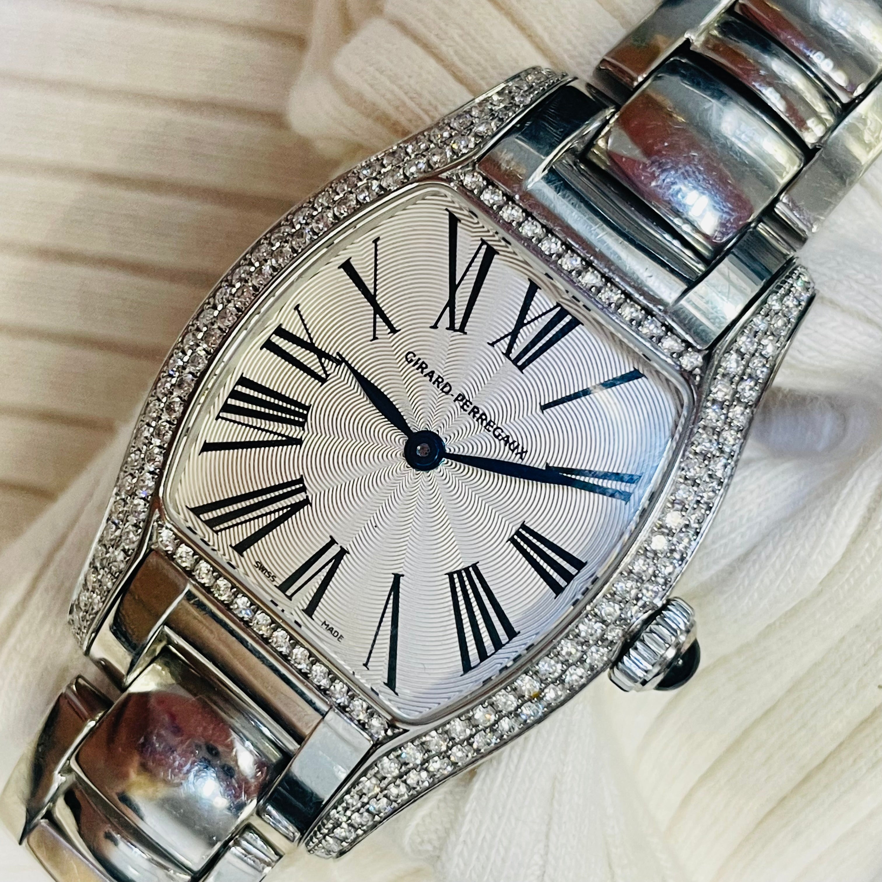 30mm Girard Perregeaux Factory Diamond Stainless Steel Wrist