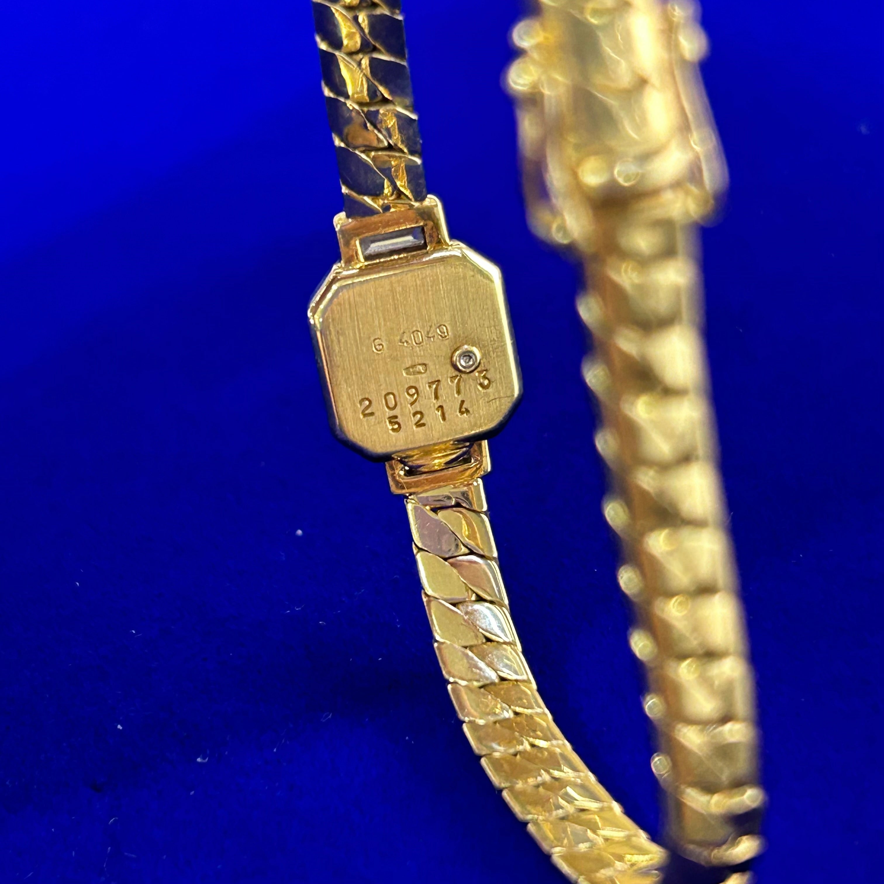 18K Yellow Gold Ladies Chopard Geneve Diamond Wrist Watch
