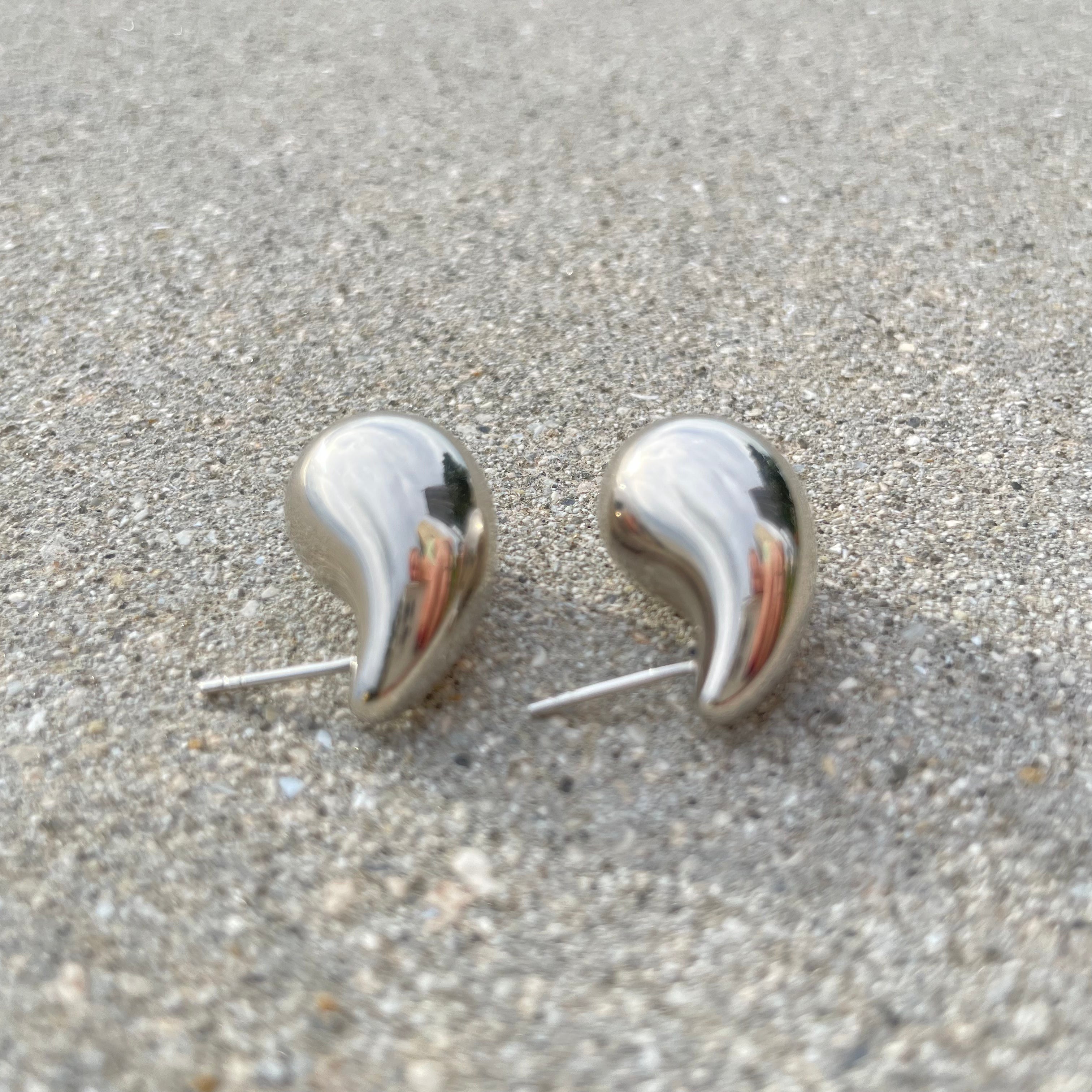 Sterling Sliver 925 Sleek Tear Drop Earrings