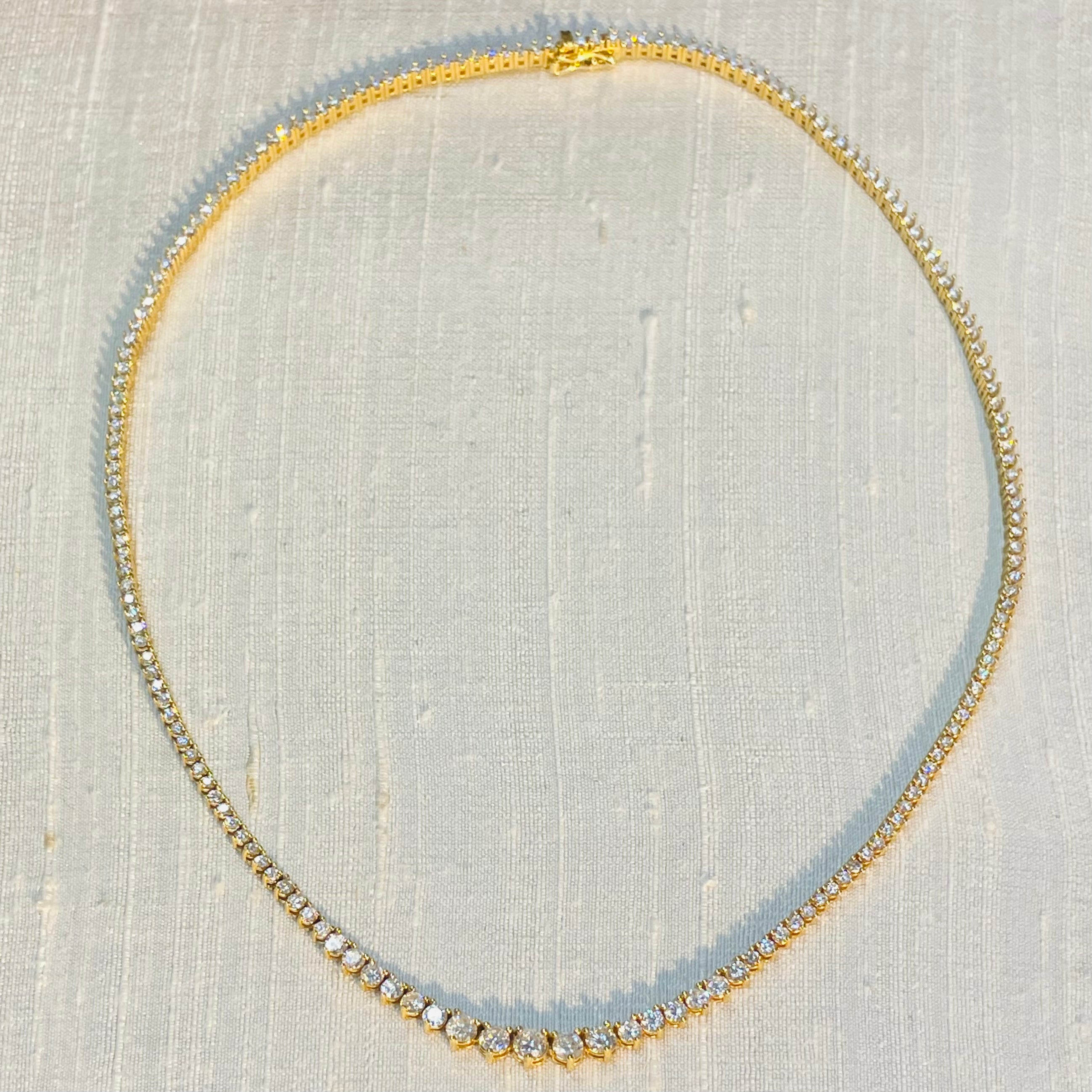 4.86CTW Diamond Rivera Tennis Necklace 18K Yellow Gold