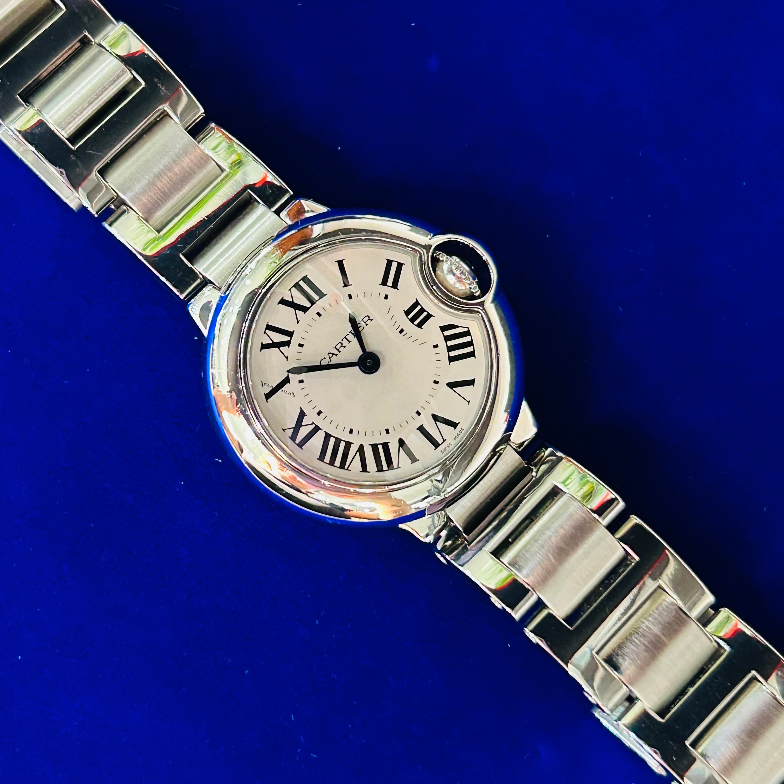 Cartier Ballon Bleu 28MM Stainless Steel Quartz 6.5"