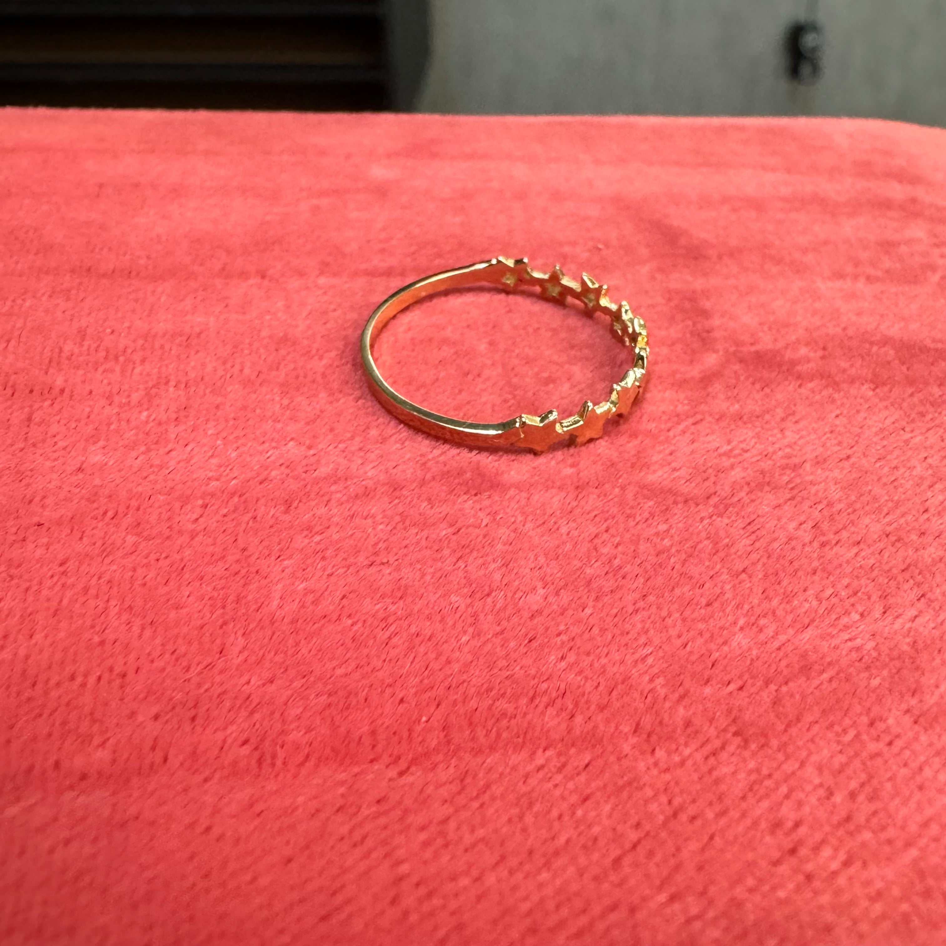 Solid 14K Yellow Gold Multi Star Ring