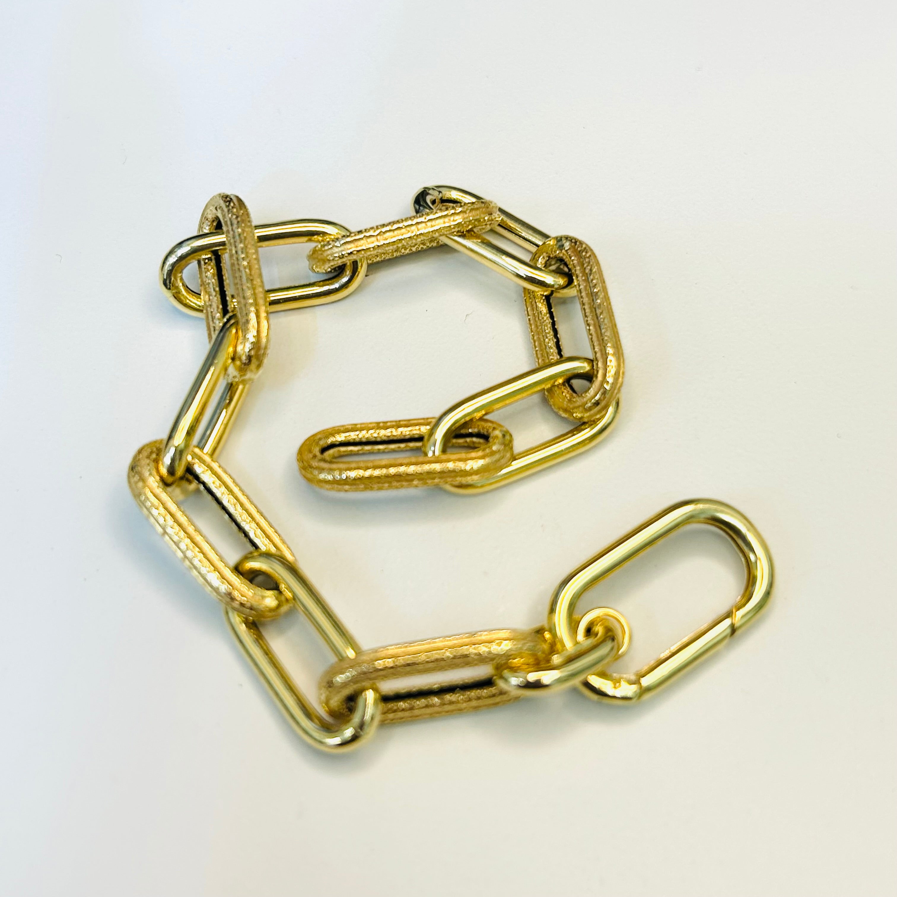 9.3mm 14K Yellow Gold Link Bracelet 7.75"
