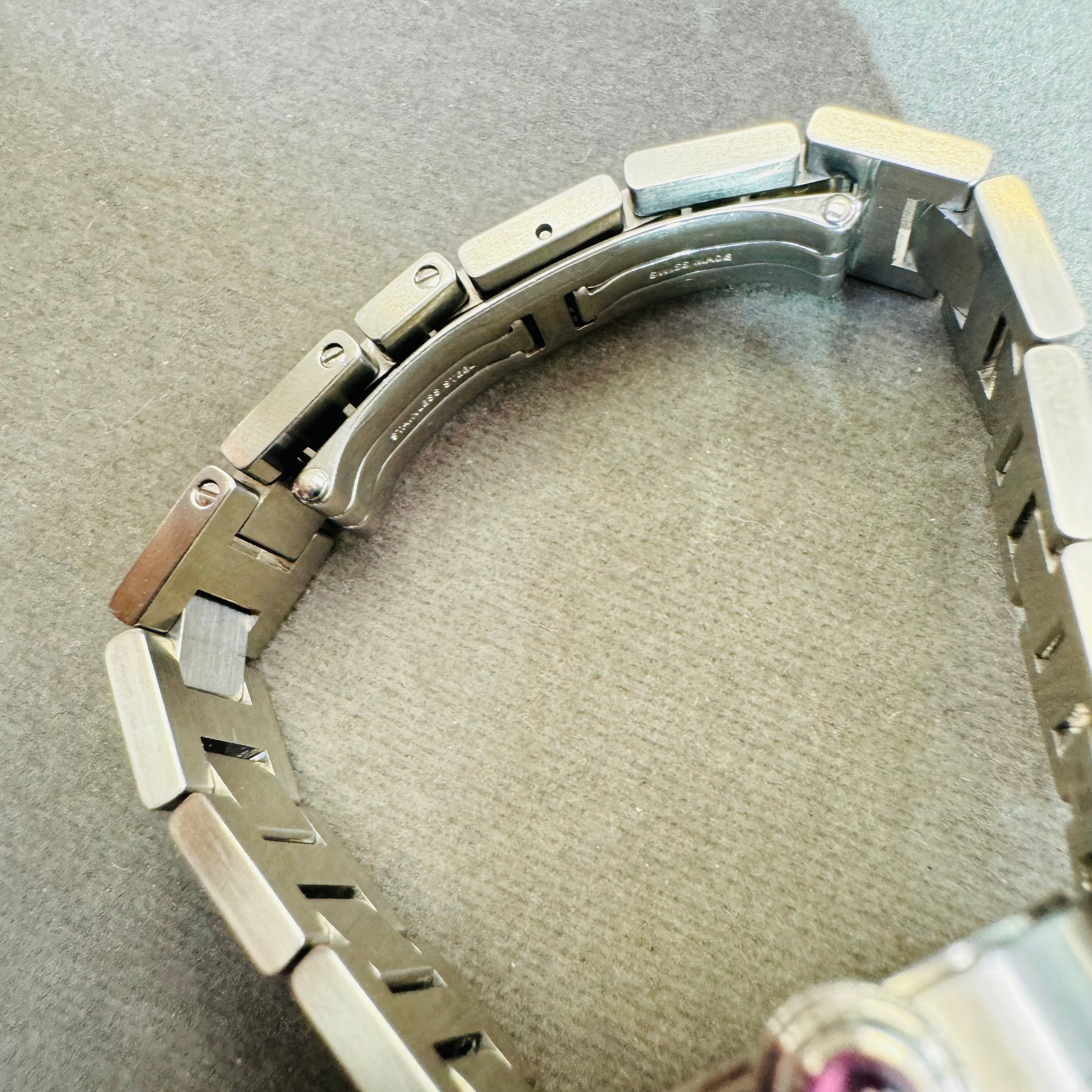 Stainless Steel Diamond Bezel Pink Dial Cartier Pasha 28mm Watch