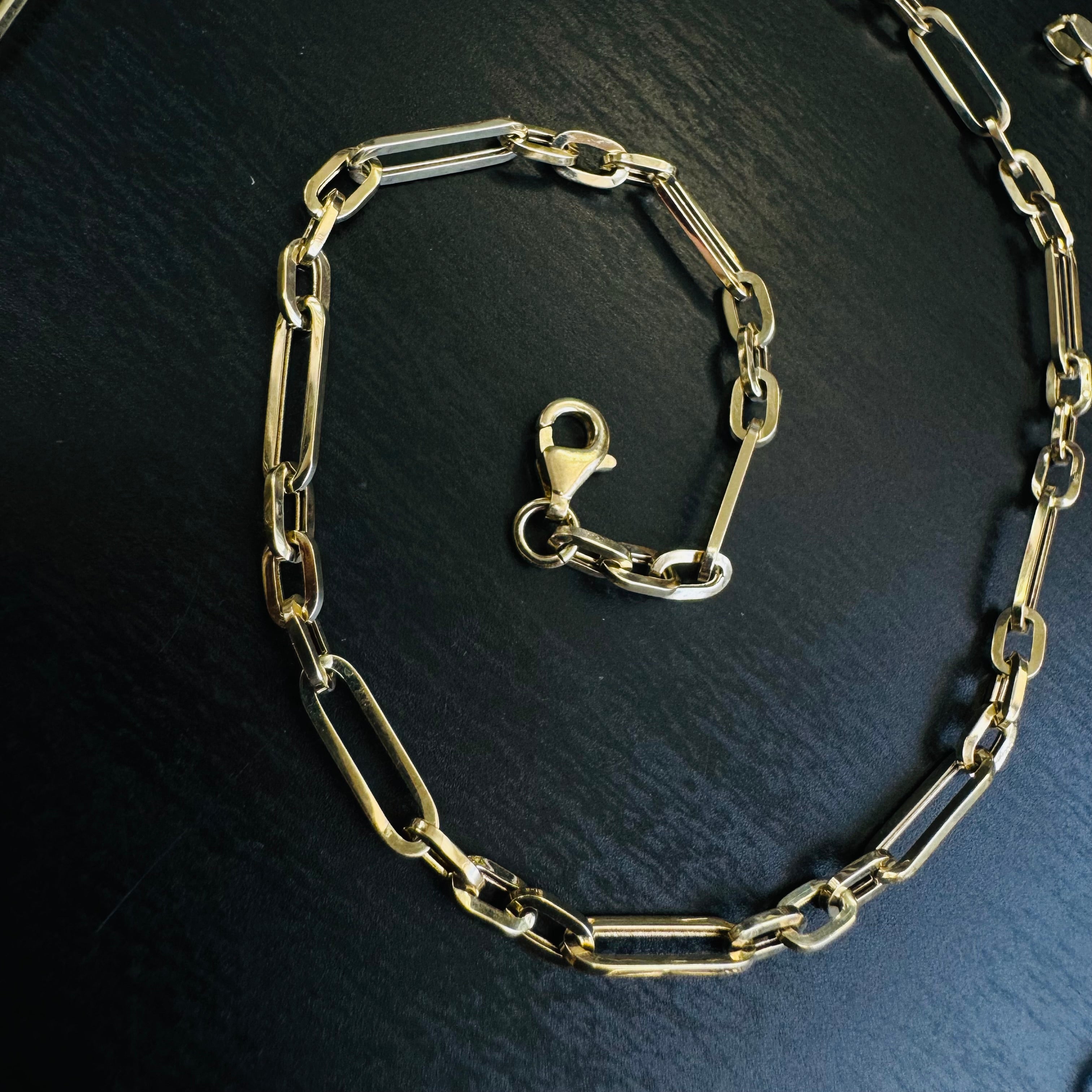 20” Multi Link Necklace 14K Yellow Gold 4mm