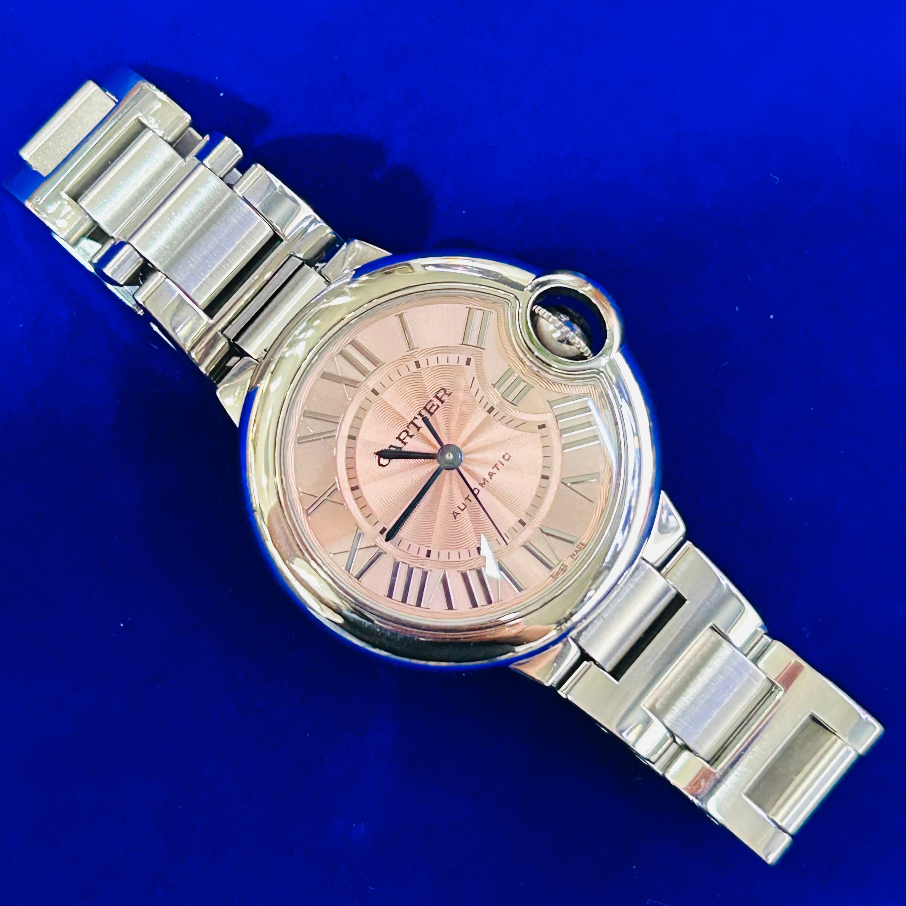 Cartier Ballon Bleu Light Pink 33MM Stainless Steel Automatic 6.5"