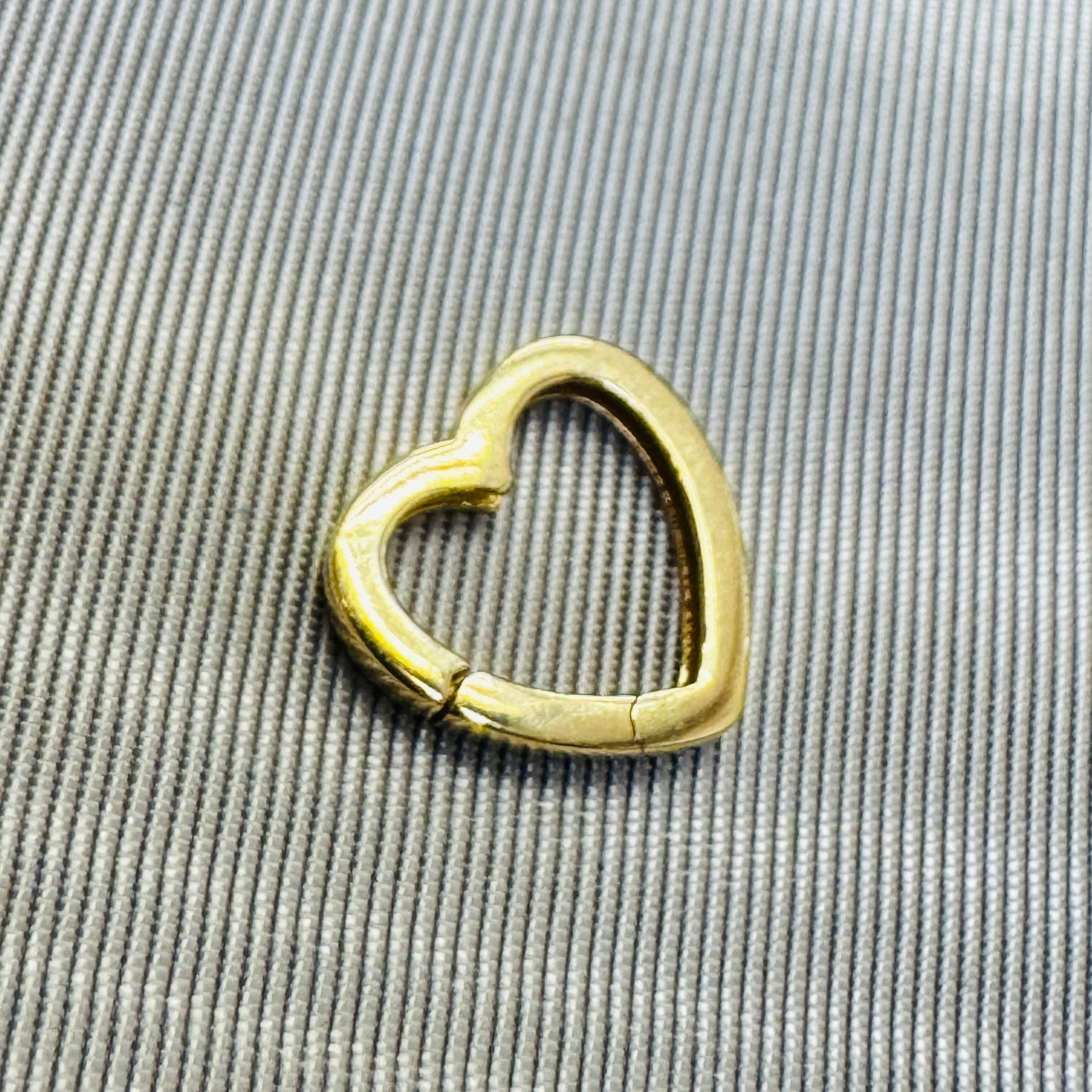 Solid 14K Gold Heart Charm Connecter