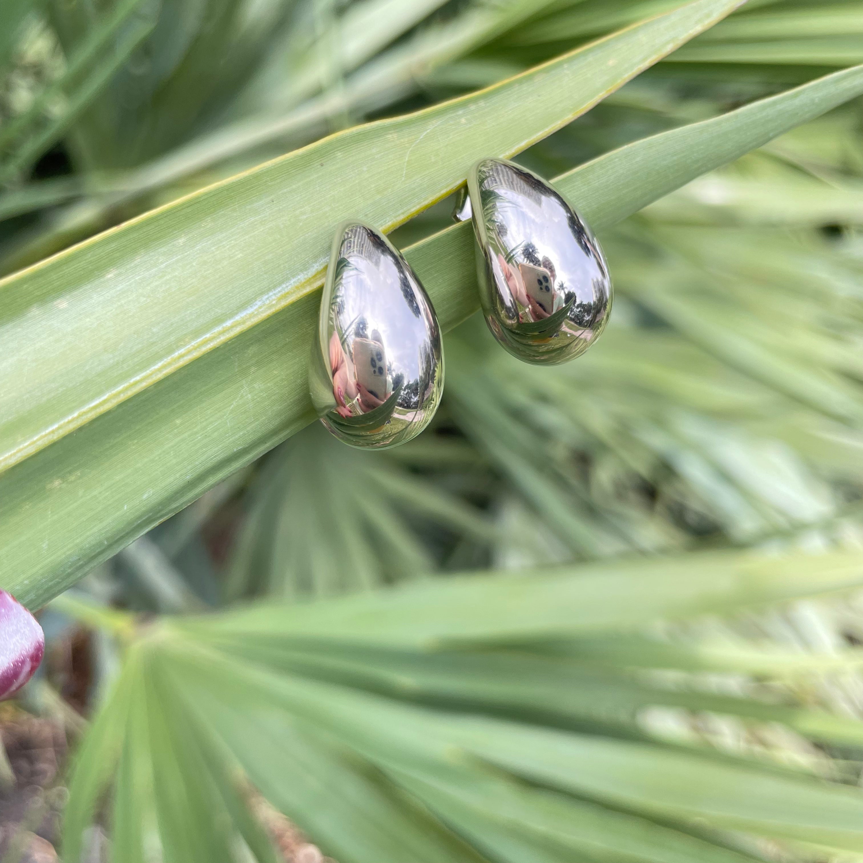 Sterling Sliver 925 Sleek Tear Drop Earrings