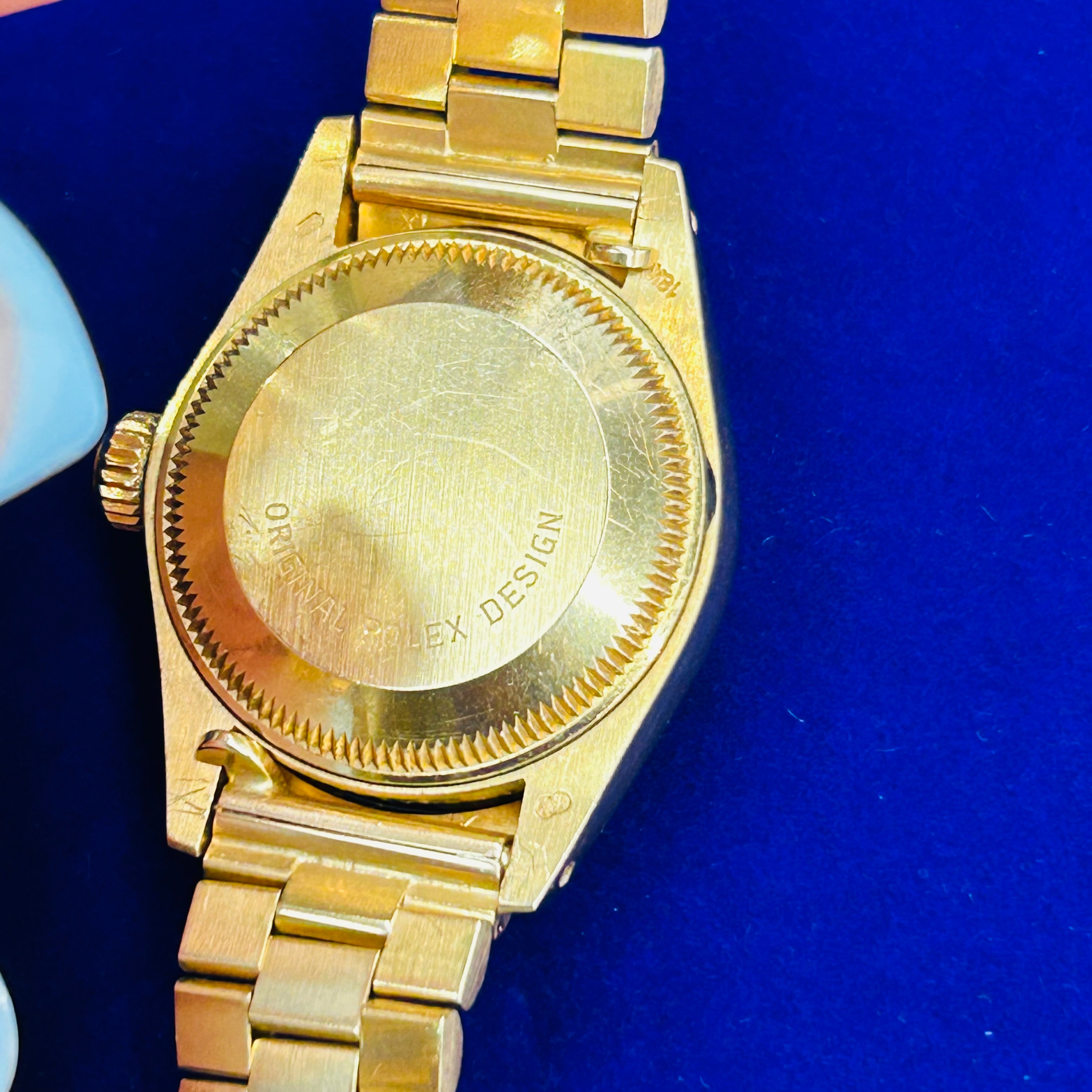 Vintage 18K Yellow Gold 26MM Oyster Jubilee Perpetual Datejust Rolex Watch Year 1983