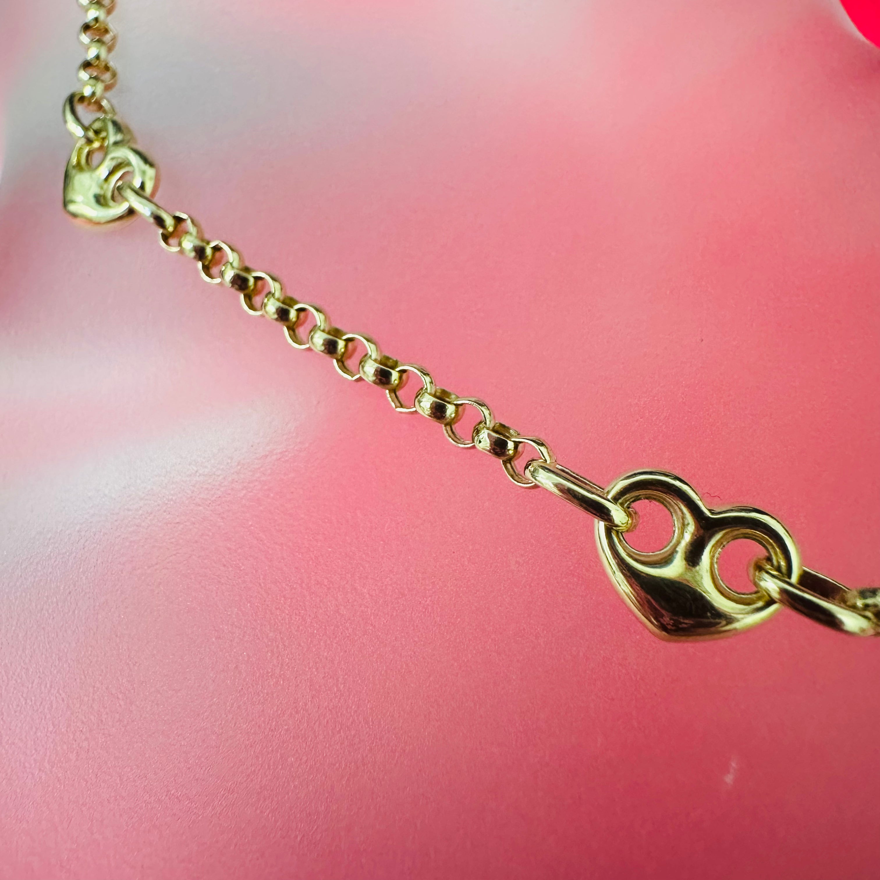 14K Yellow Gold Rolo With Gucci Chain Necklace 18”