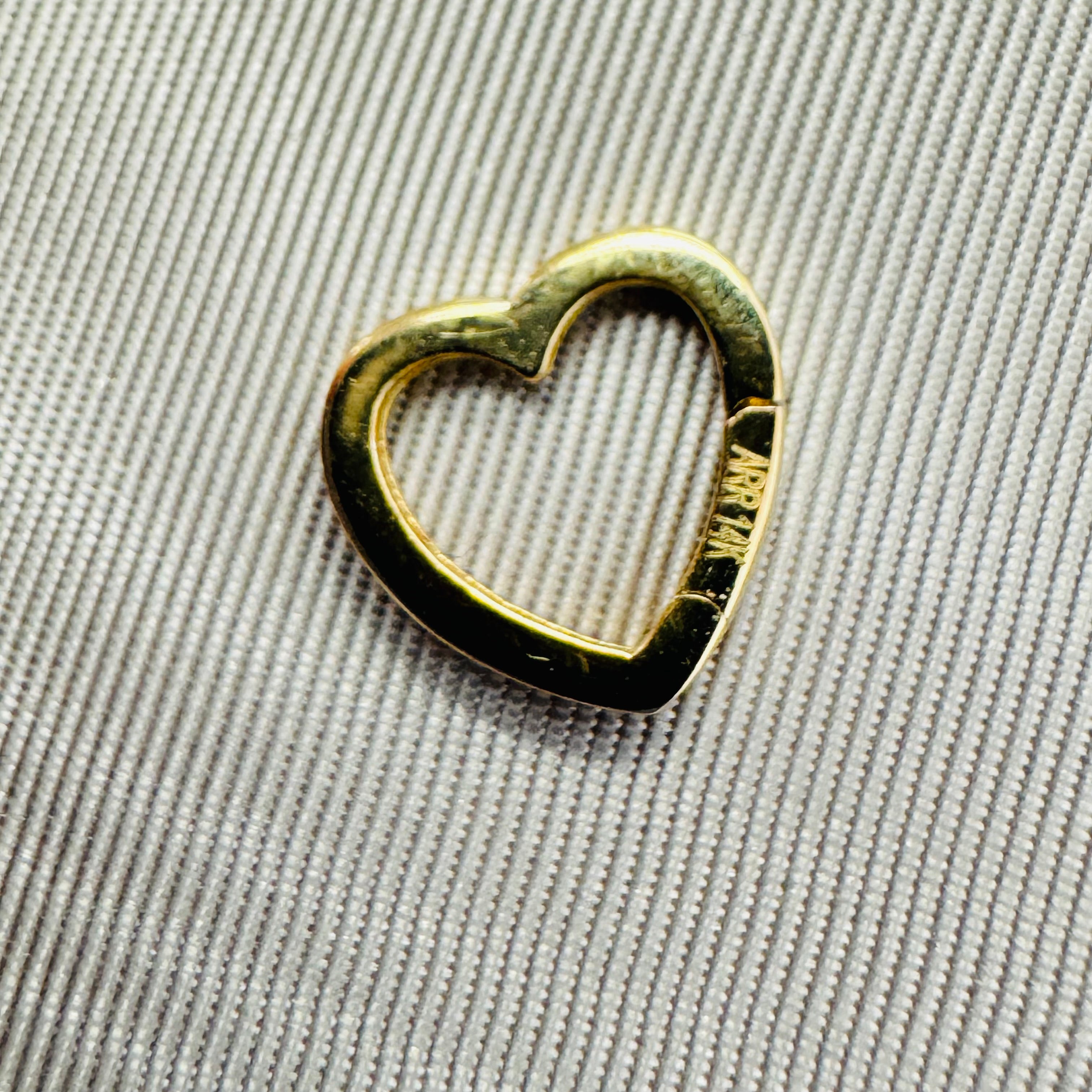Solid 14K Gold Heart Charm Connecter