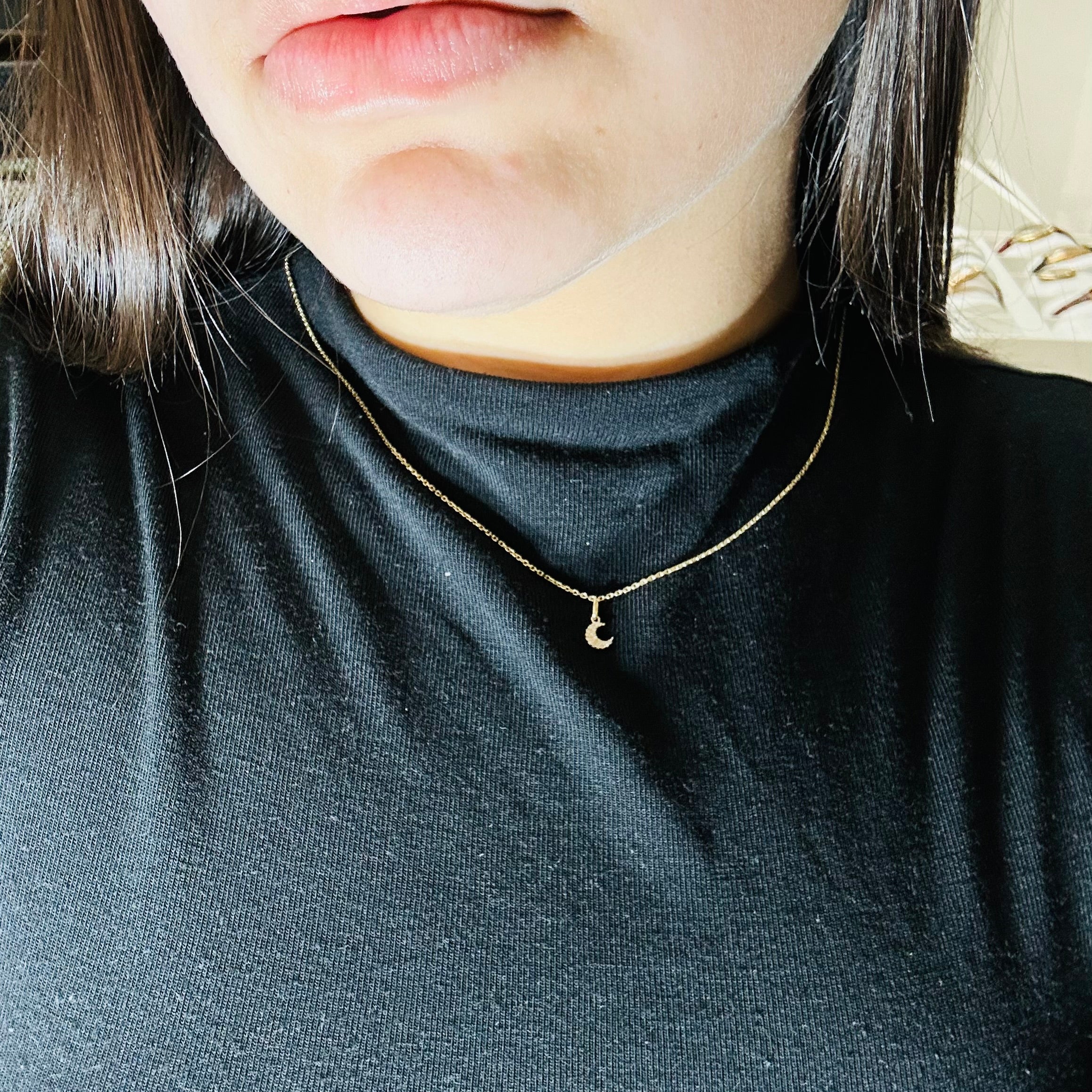 Moon Diamond Pendant Charm