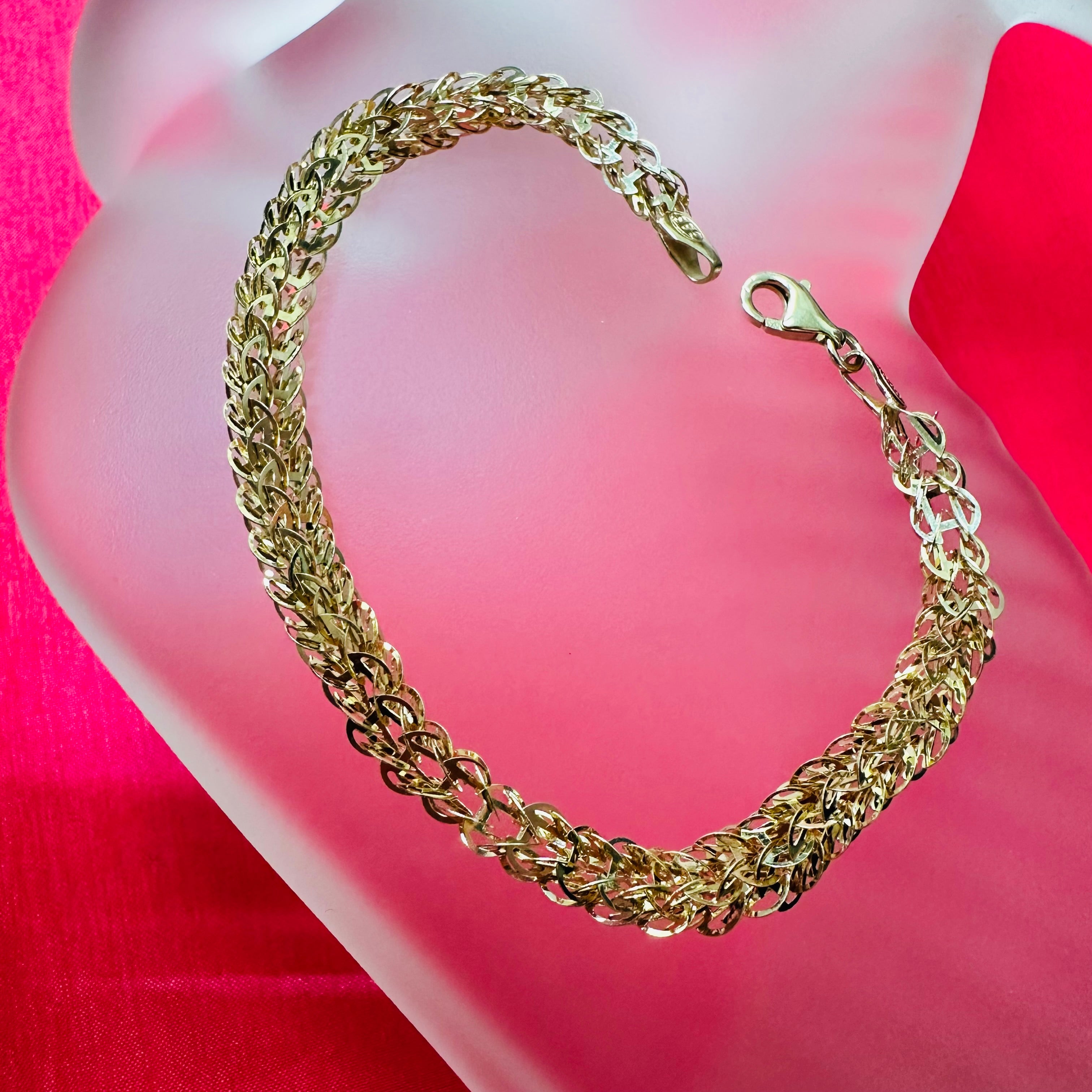 14K Yellow Gold Bracelet 7" 4.81mm