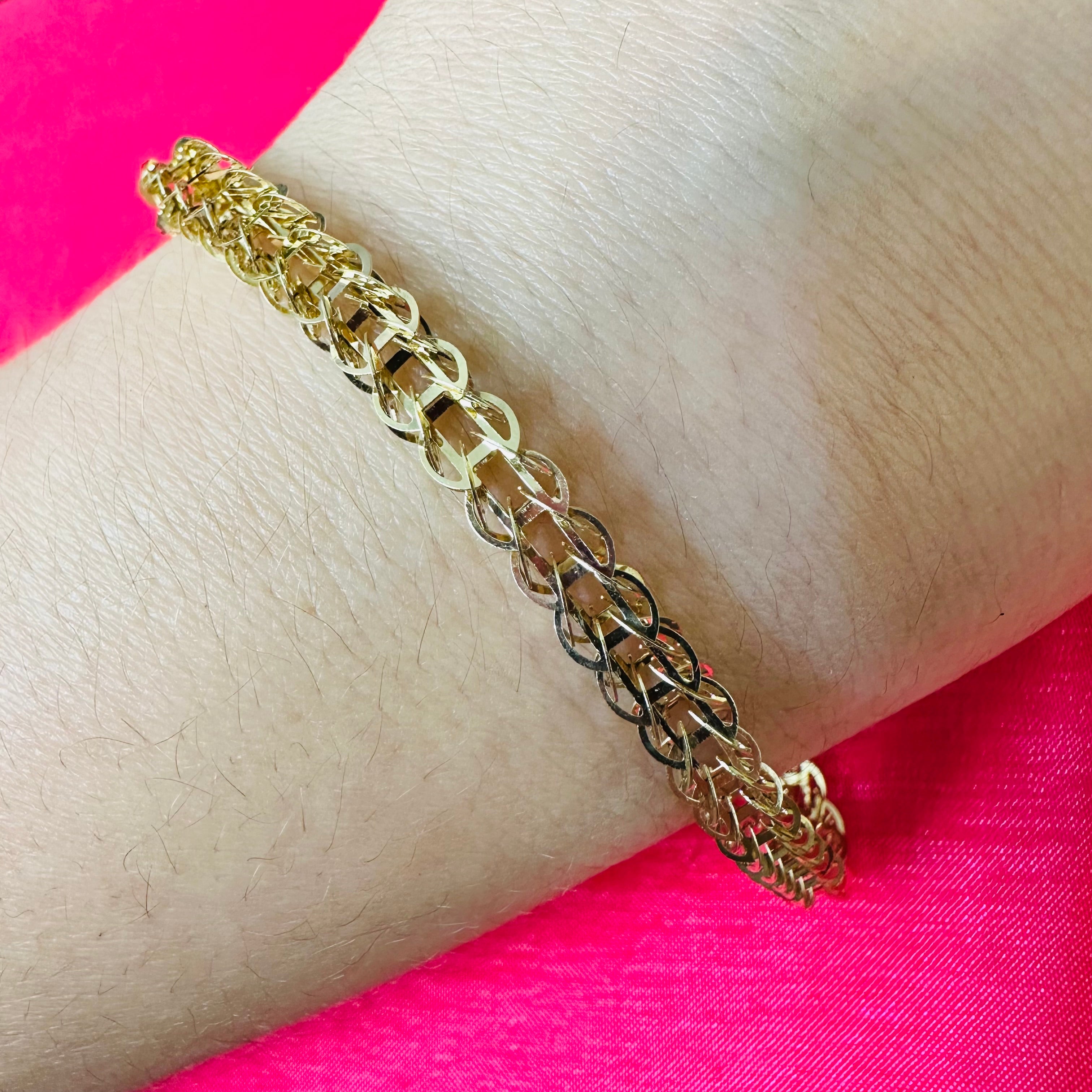 14K Yellow Gold Bracelet 7" 4.81mm