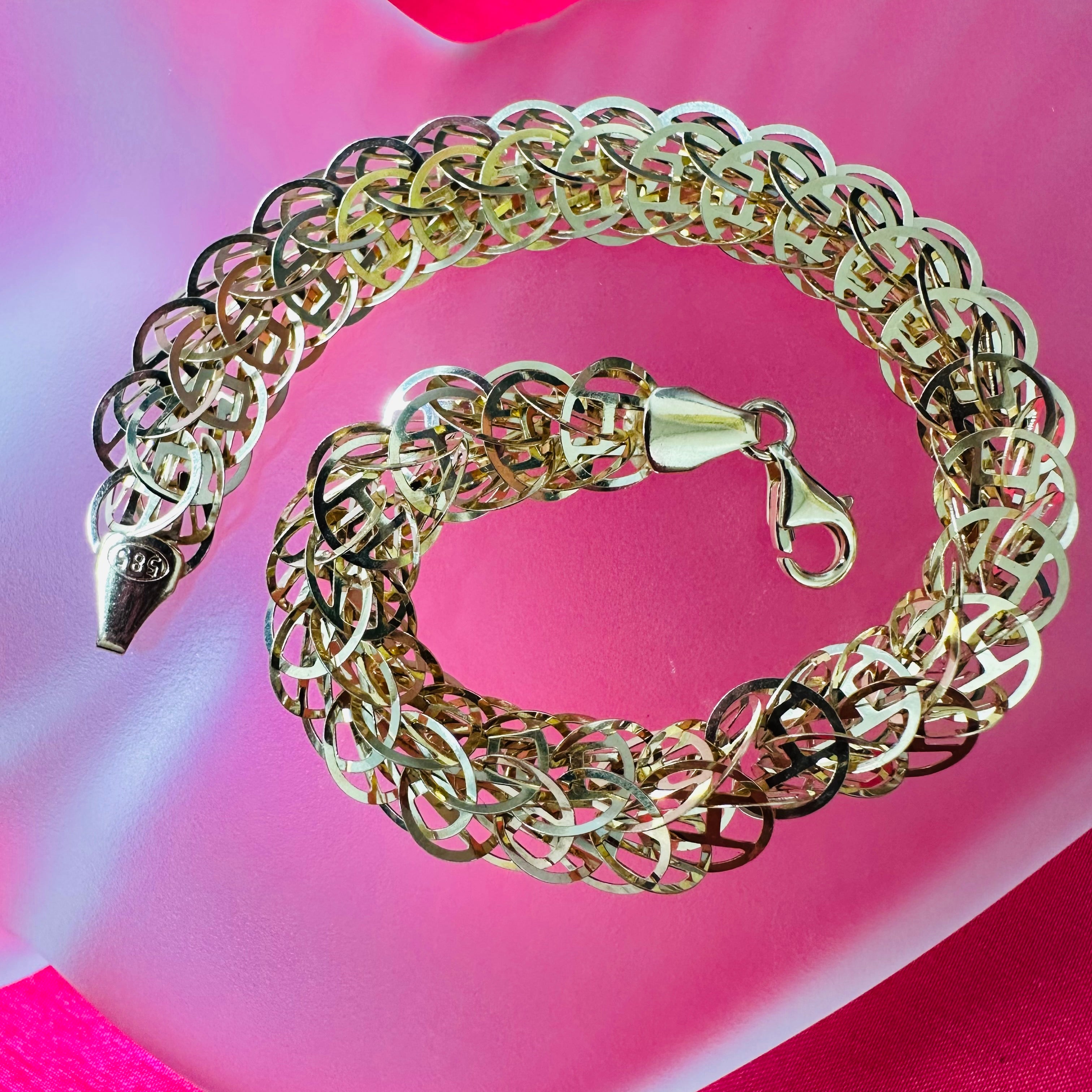 14K Yellow Gold Bracelet 7"