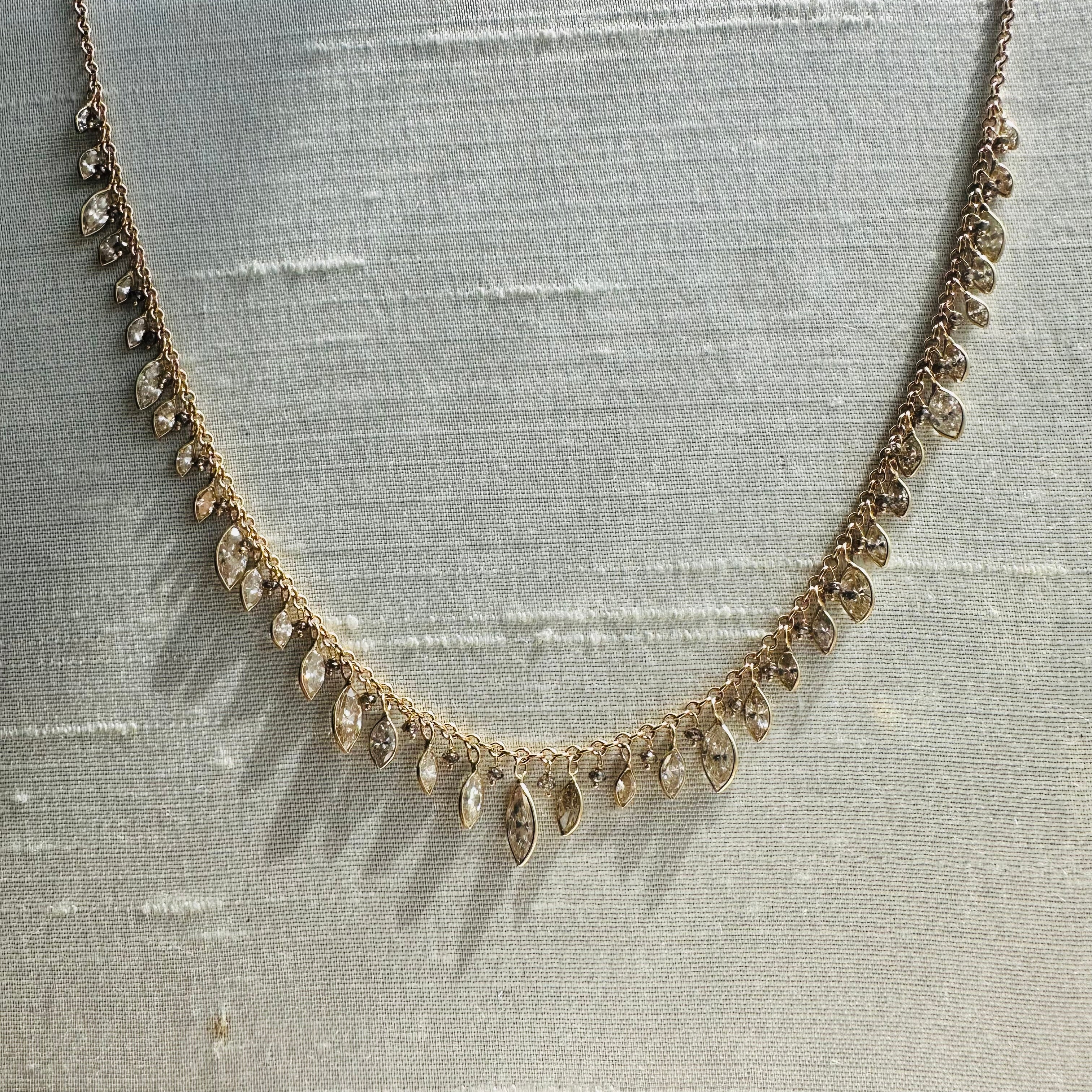 18" Yellow Gold With Dangling