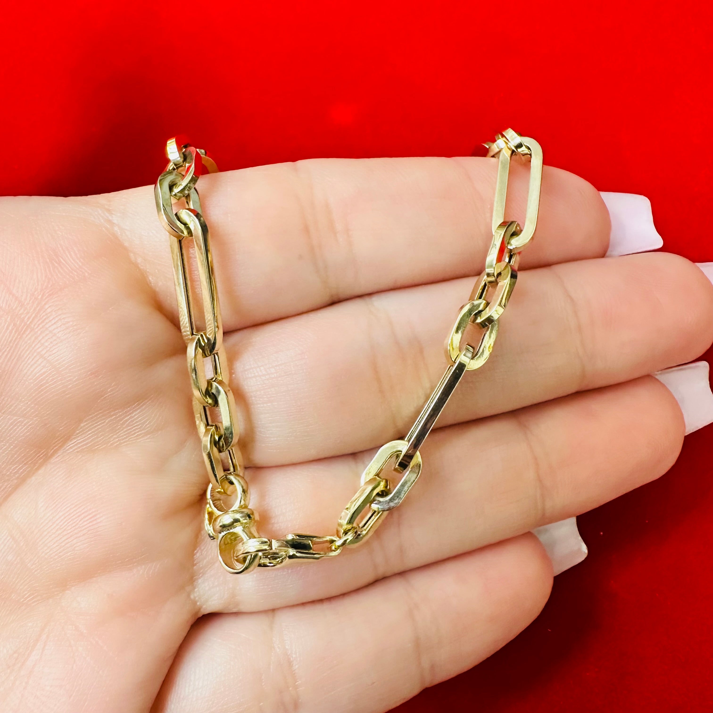 14K Yellow Gold Bracelet 4.8mm 7.75"