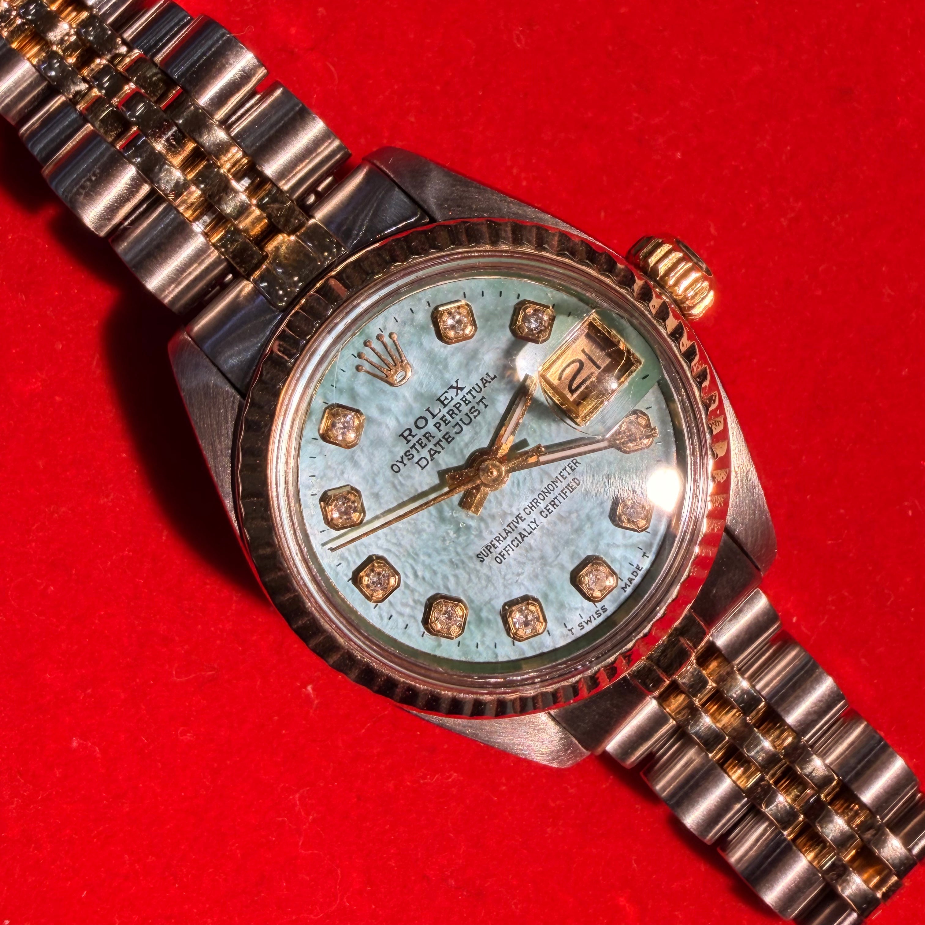 Vintage Stainless Steel and 14k Gold Jubilee 26MM Oyster Perpetual Datejust Rolex Watch Ref.6917