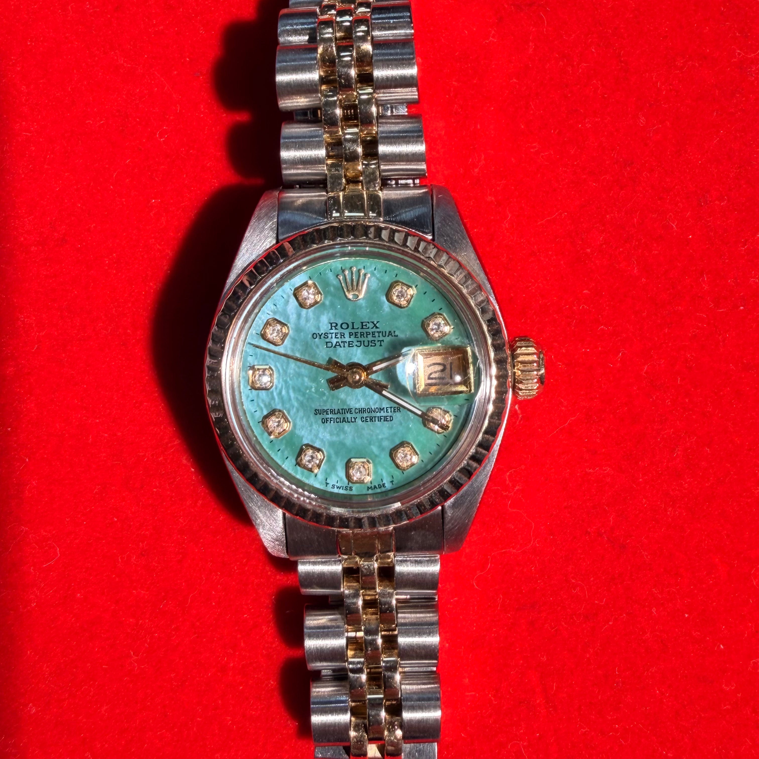 Vintage Stainless Steel and 14k Gold Jubilee 26MM Oyster Perpetual Datejust Rolex Watch Ref.6917